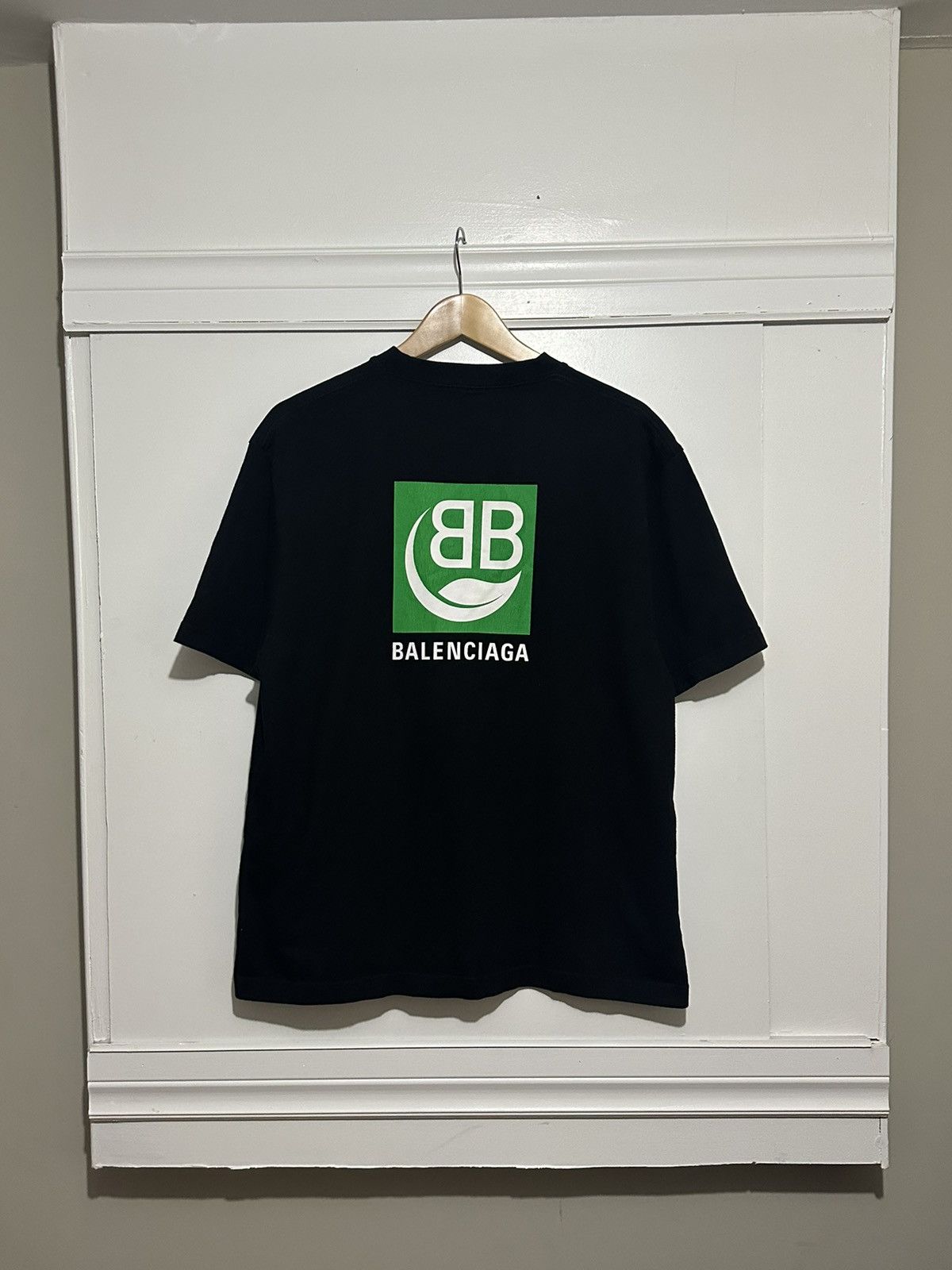 Balenciaga Balenciaga green logo t shirt Size US XL / EU 56 / 4 - 1 Thumbnail