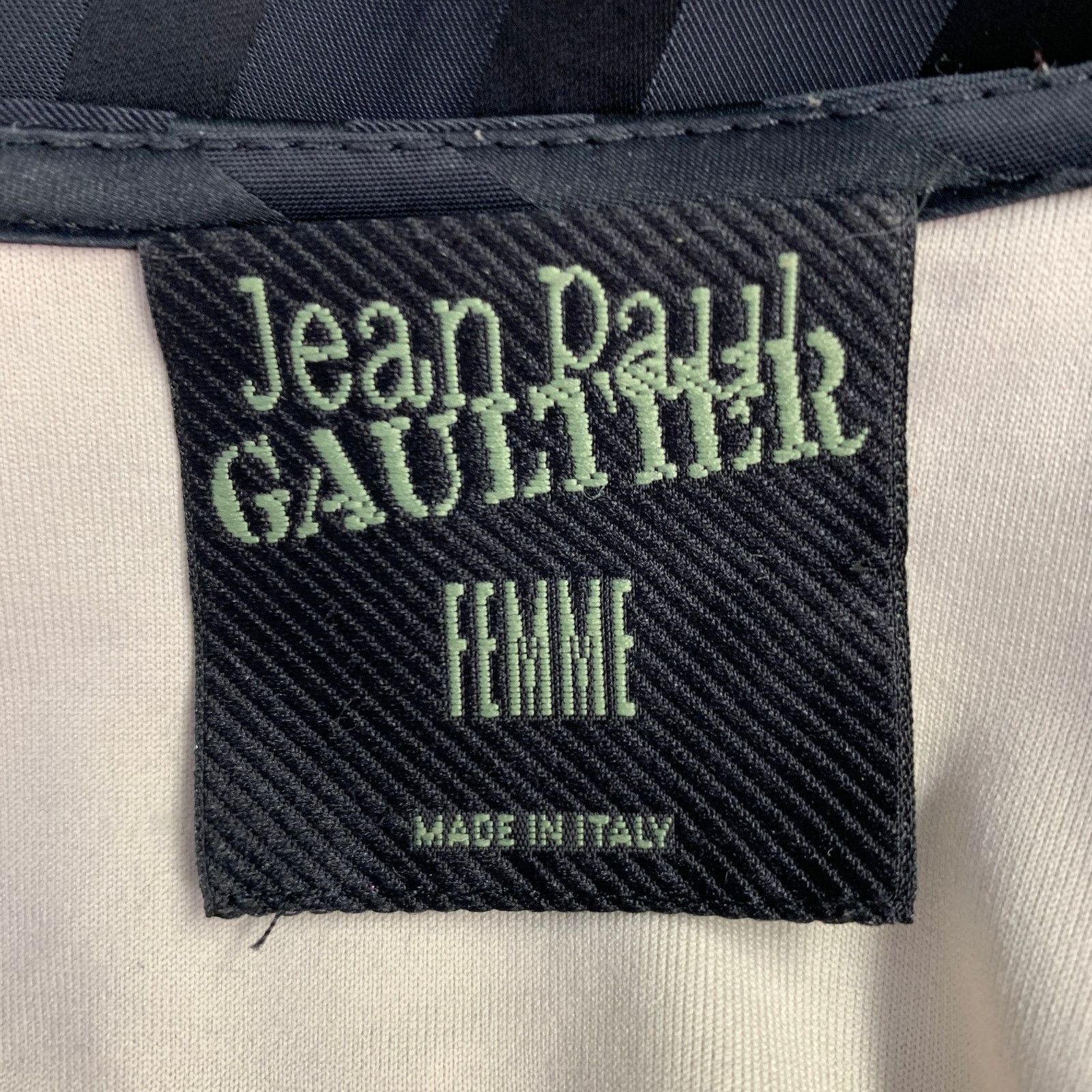 Jean Paul Gaultier JEAN PAUL GAULTIER Black Acetate Blend Stripe Long Sleeve Size M / US 6-8 / IT 42-44 - 6 Thumbnail