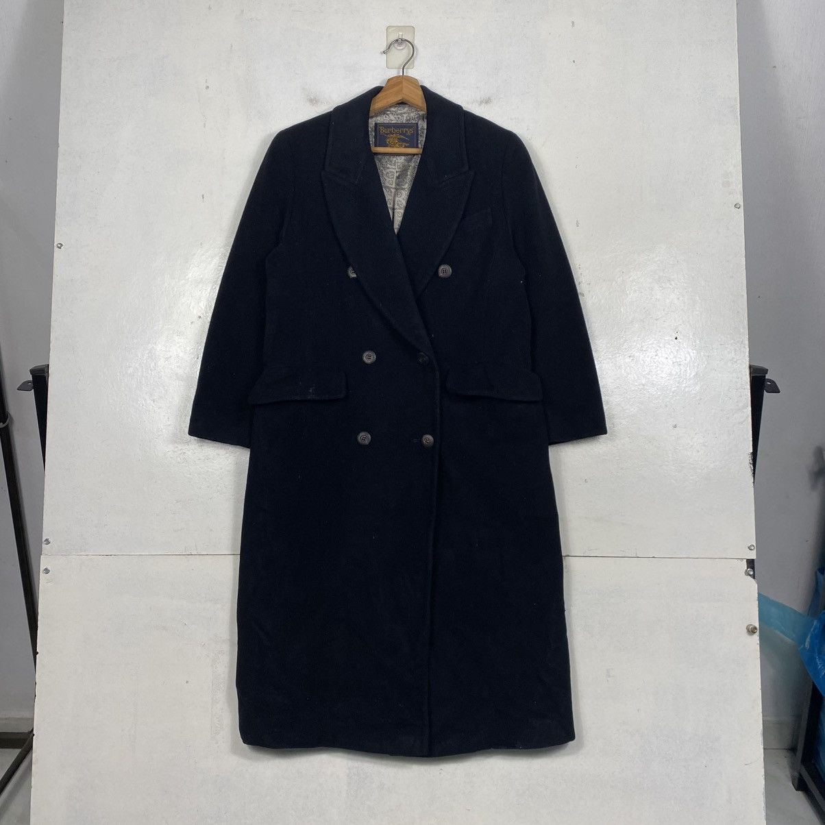 Burberry 🔥RICH BLACK - FLY COATS HERRINGBONE WOOL LONG JACKET Size US M / EU 48-50 / 2 - 17 Thumbnail