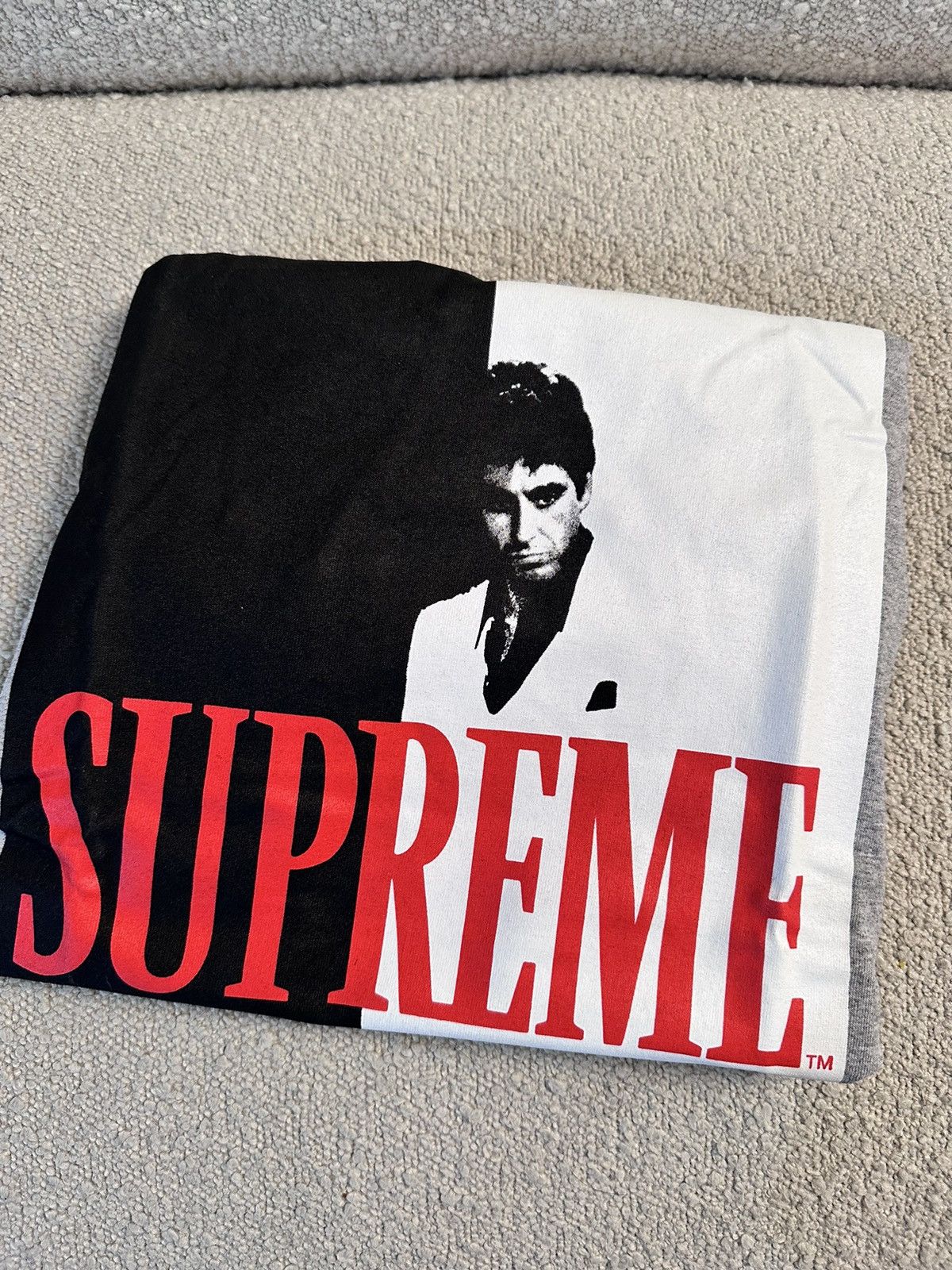 Supreme Supreme Scarface Split tee White Large [NEW] | Grailed