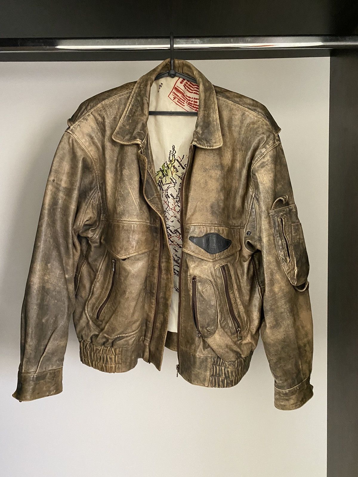 Japanese Brand × Vintage Vintage Leather Bomber Jacket Like Avirex Size US S / EU 44-46 / 1 - 3 Thumbnail