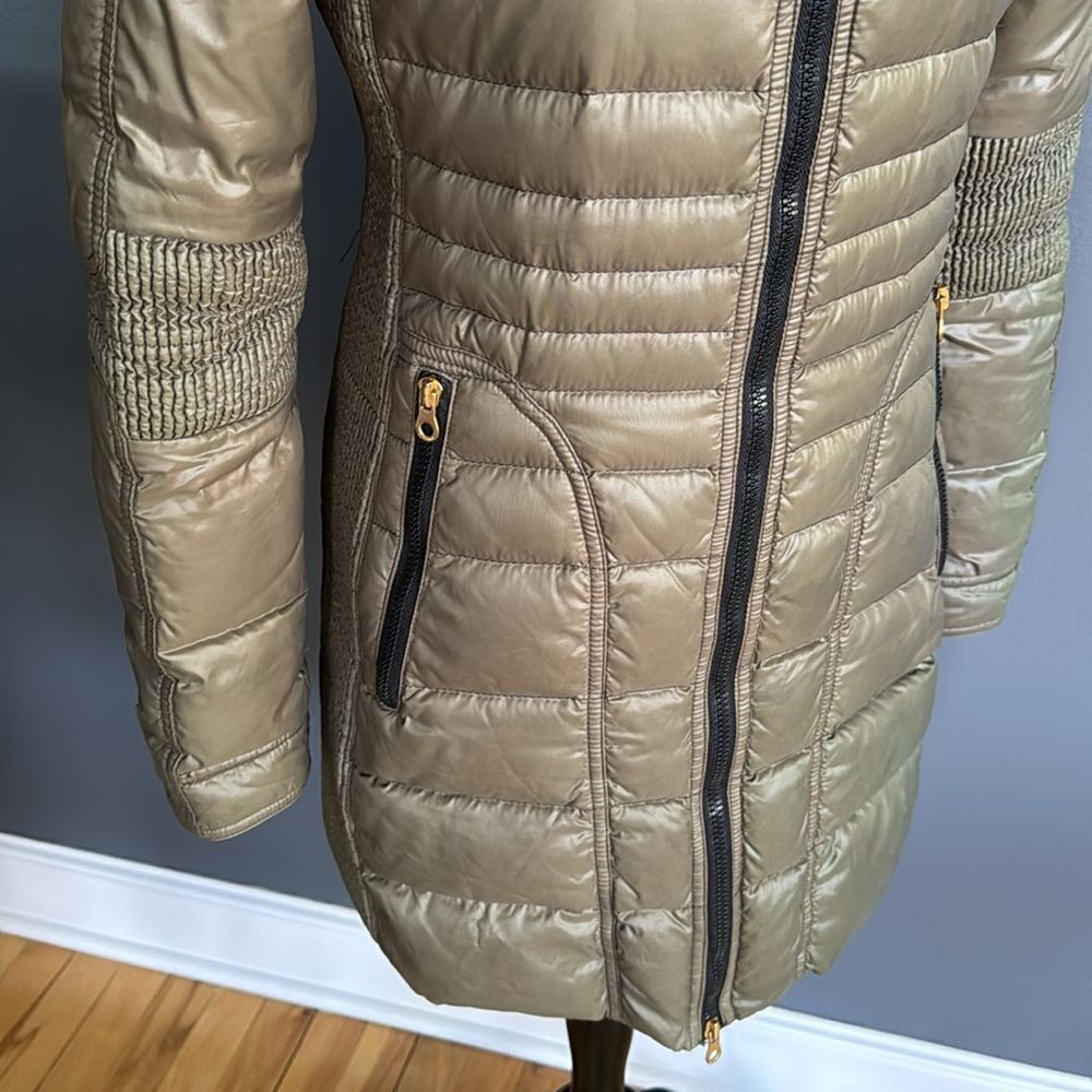 Duvetica Duvetica olive puffer 2-way zipper front detachable fur col Size S / US 4 / IT 40 - 3 Thumbnail