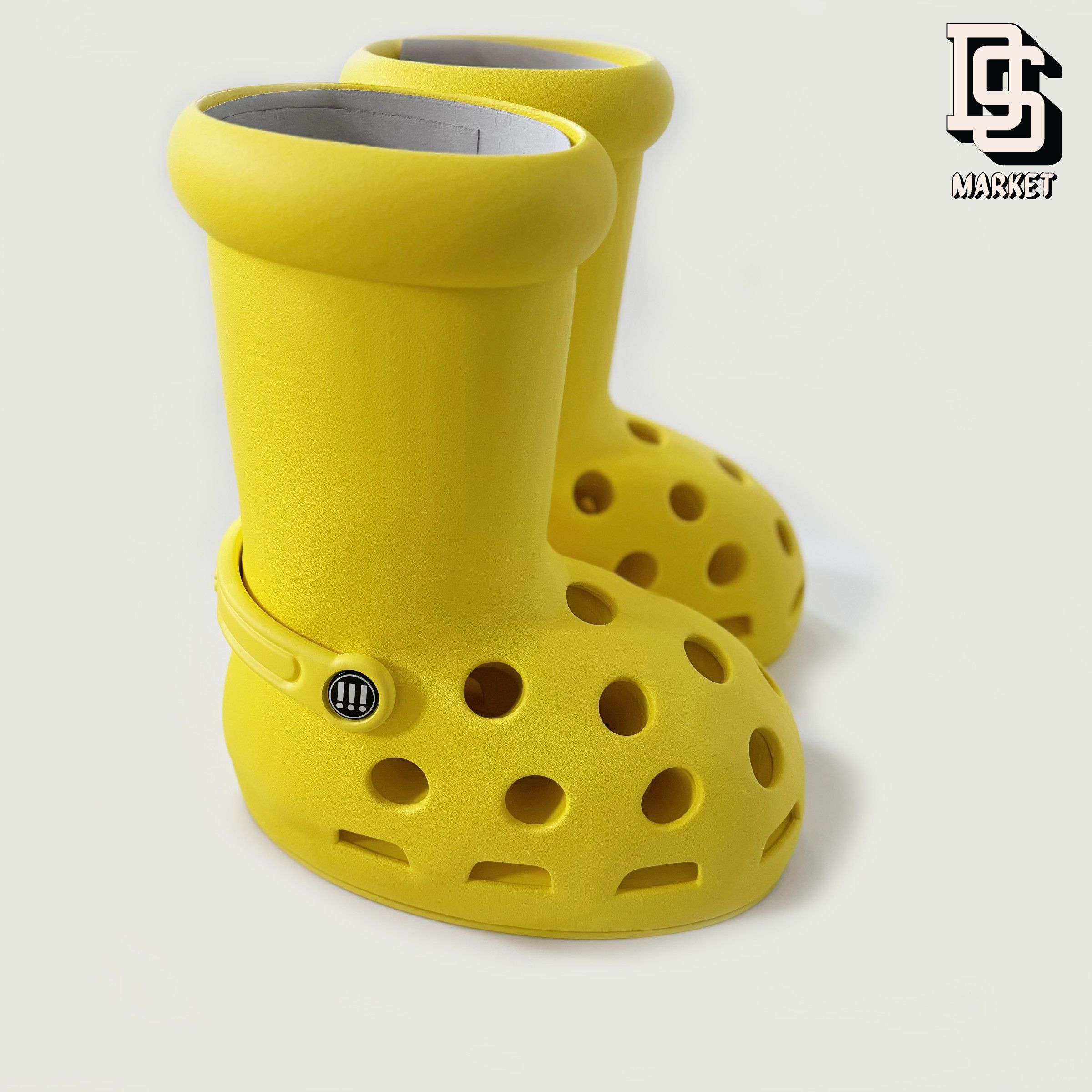 image of Limited Edition Mschf X Crocs Big Red Boot "yellow' 12, Men's
