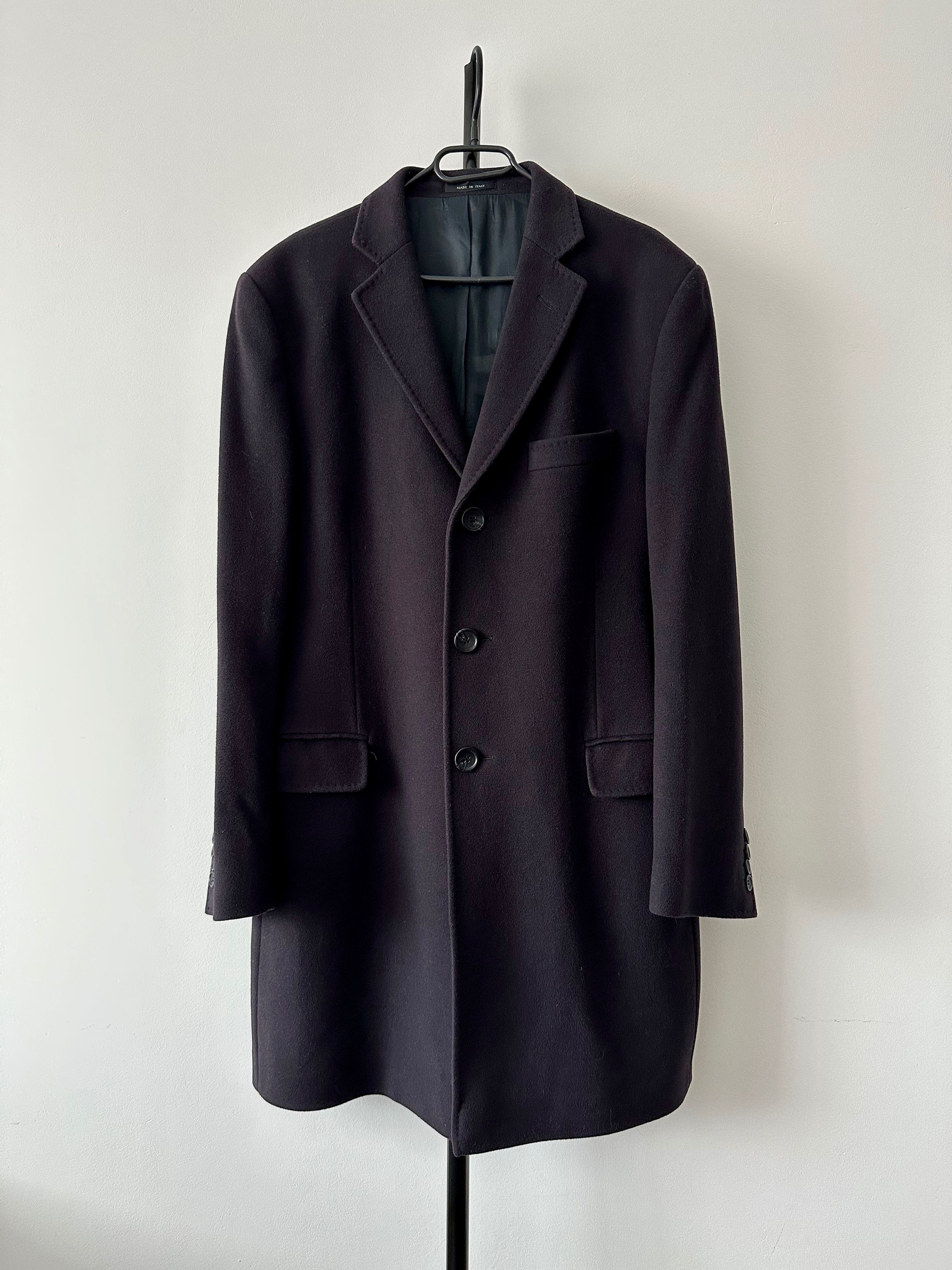 Versace VERSACE collection wool cashmere single breasted coat Size US L / EU 52-54 / 3 - 1 Thumbnail