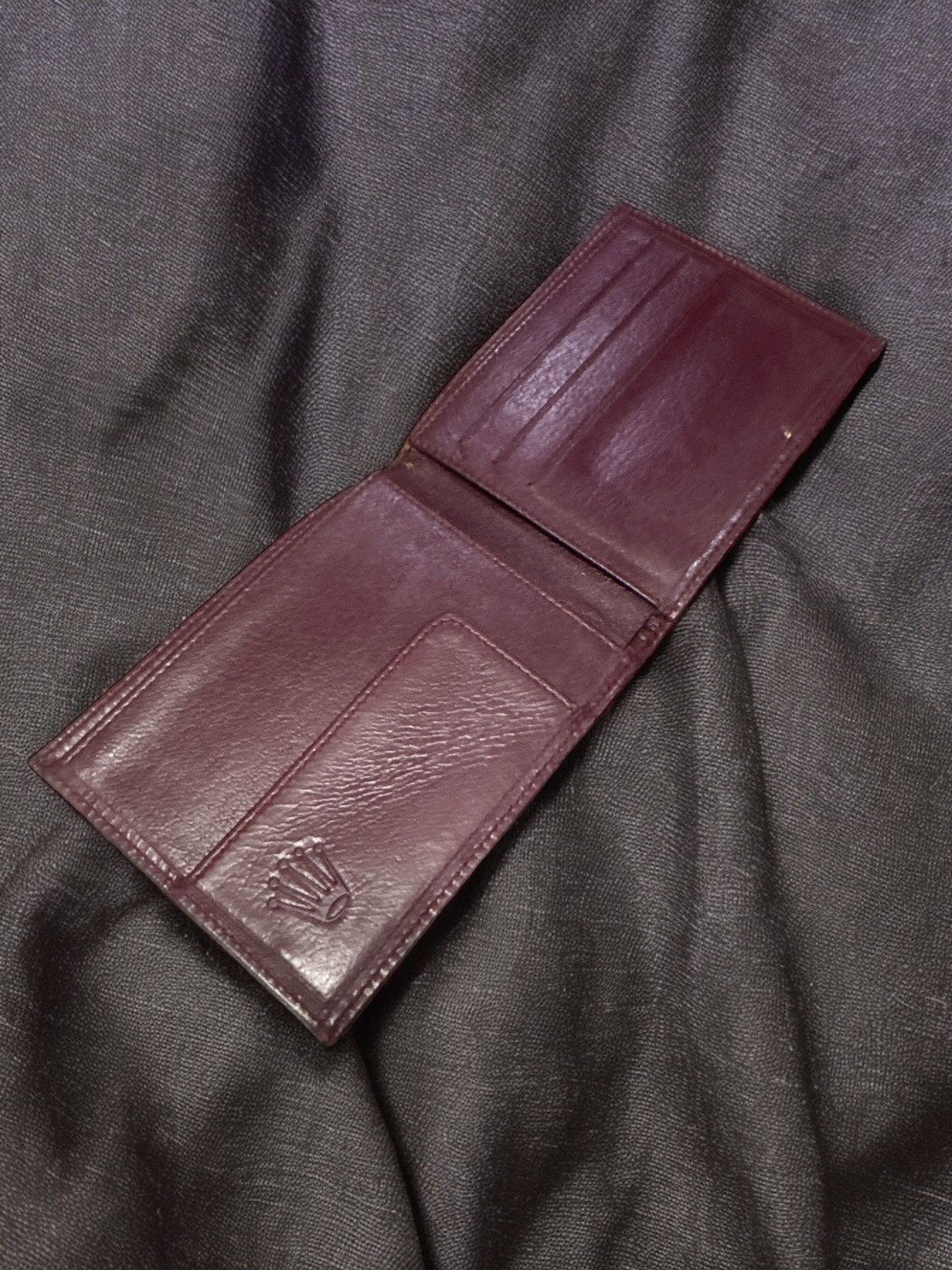 Rolex VINTAGE ROLEX BIFOLD CARD HOLDER LEATHER WALLET Size ONE SIZE - 1 Thumbnail