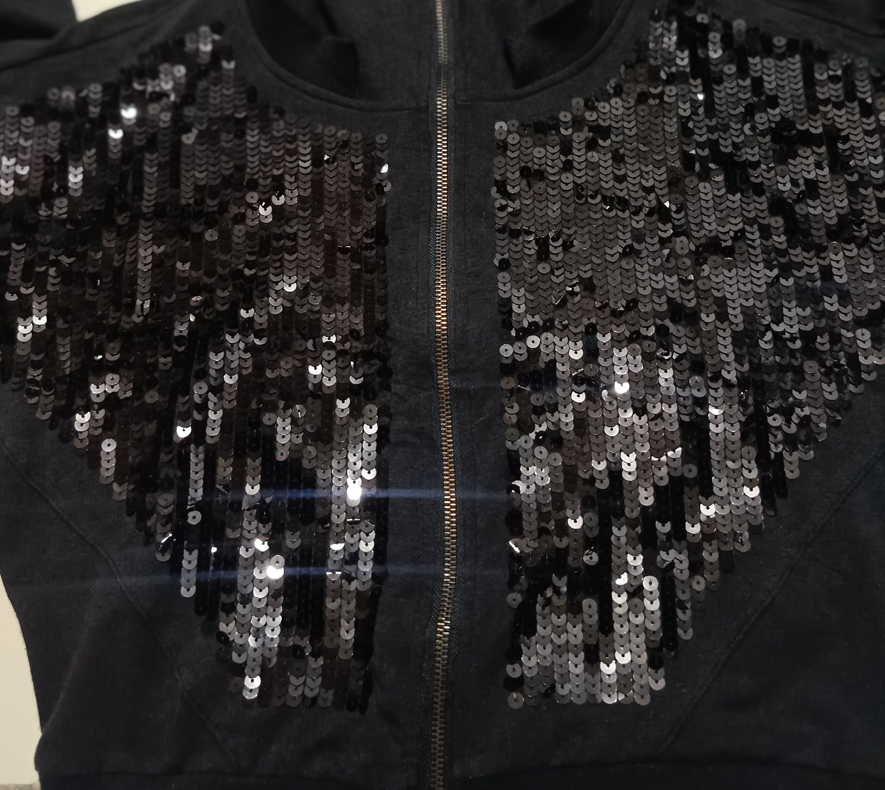 Hysteric Glamour Cropped Turquoise Hoodie Shiny Black by EGOIST Size S / US 4 / IT 40 - 3 Thumbnail