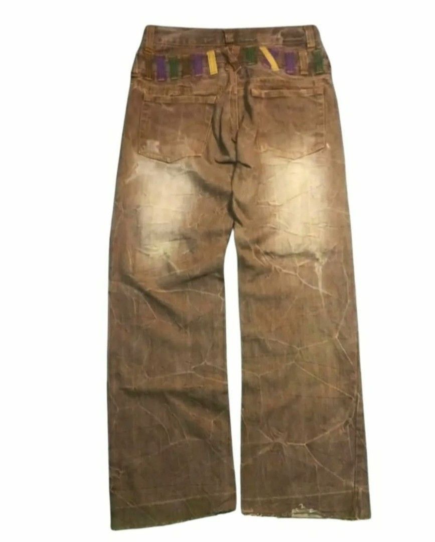 Beauty Beast × Hysteric Glamour × PPFM Rare Vtg Japan denim double waist Very nice design Size US 35 - 3 Thumbnail