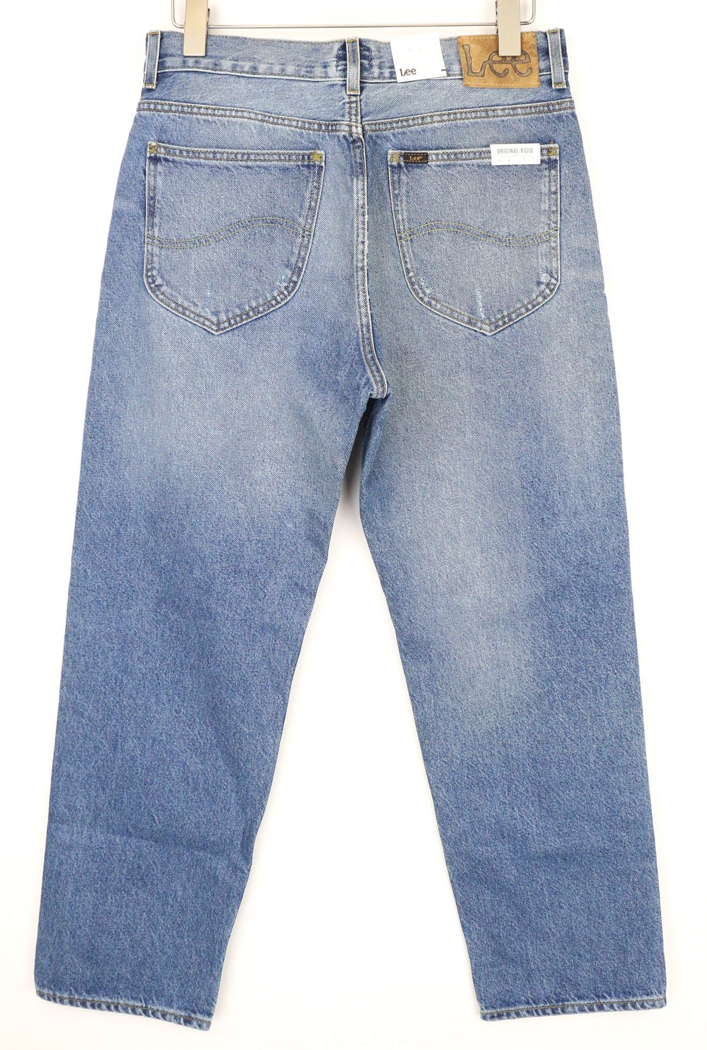 Lee W31/L32 Blue Loose Straight Distressed Jeans 74363 Size US 31 - 2 Thumbnail