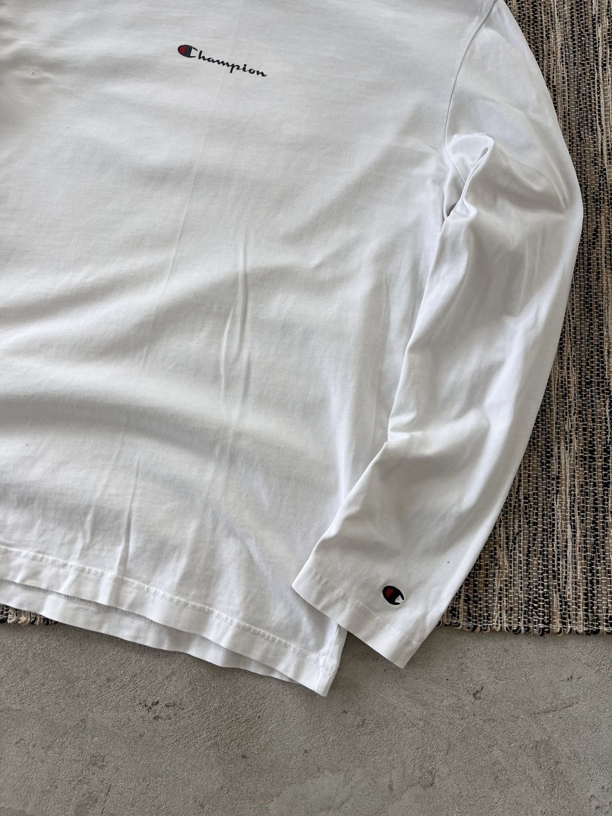 Champion × Vintage Vintage Champion Longsleeve Tshirt White Logo Blank tee Y2K Size US S / EU 44-46 / 1 - 6 Thumbnail