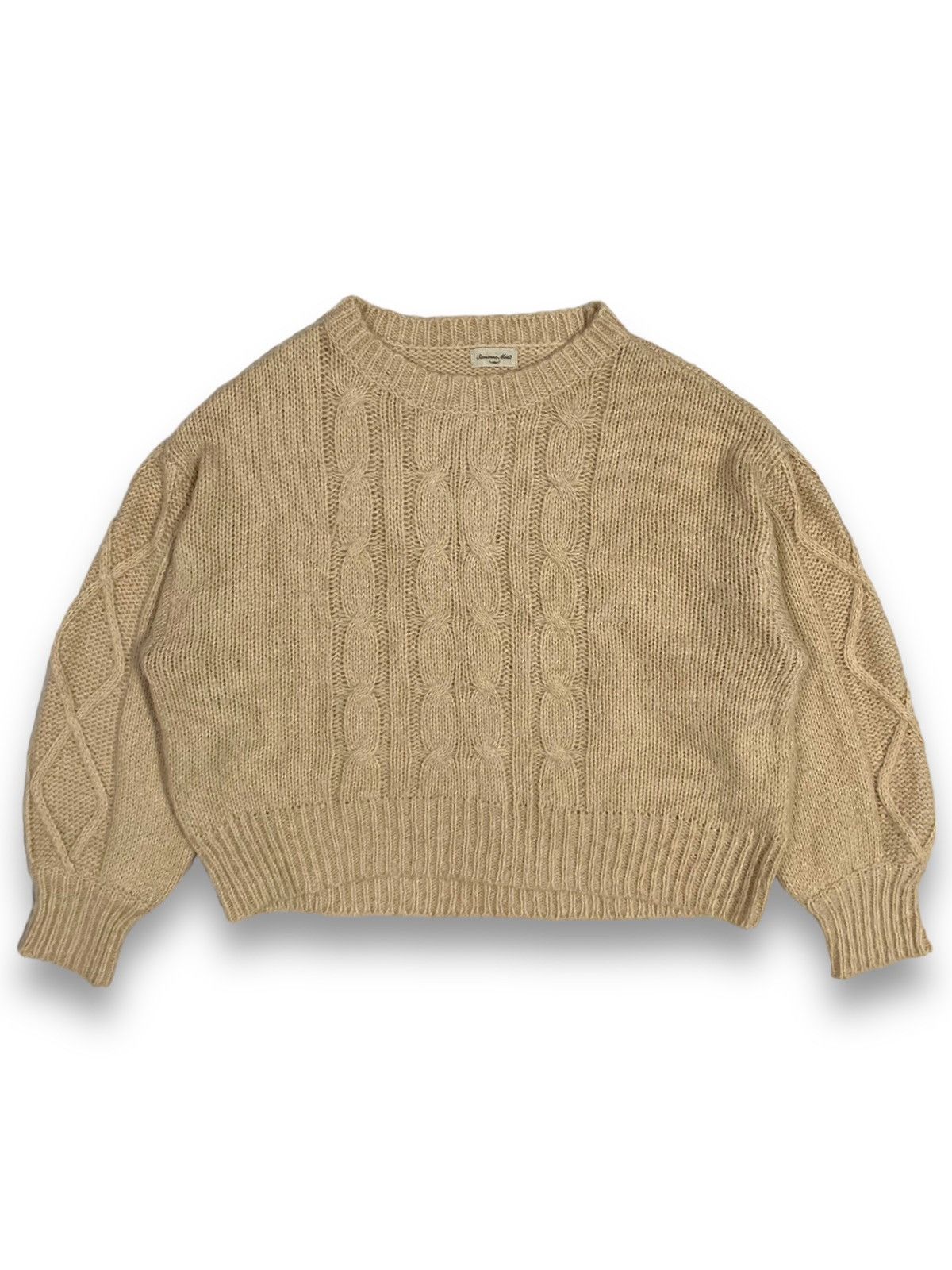 Japanese Brand Vintage Japanese Brand Oversized Cable Knitted Sweater Size ONE SIZE - 1 Thumbnail