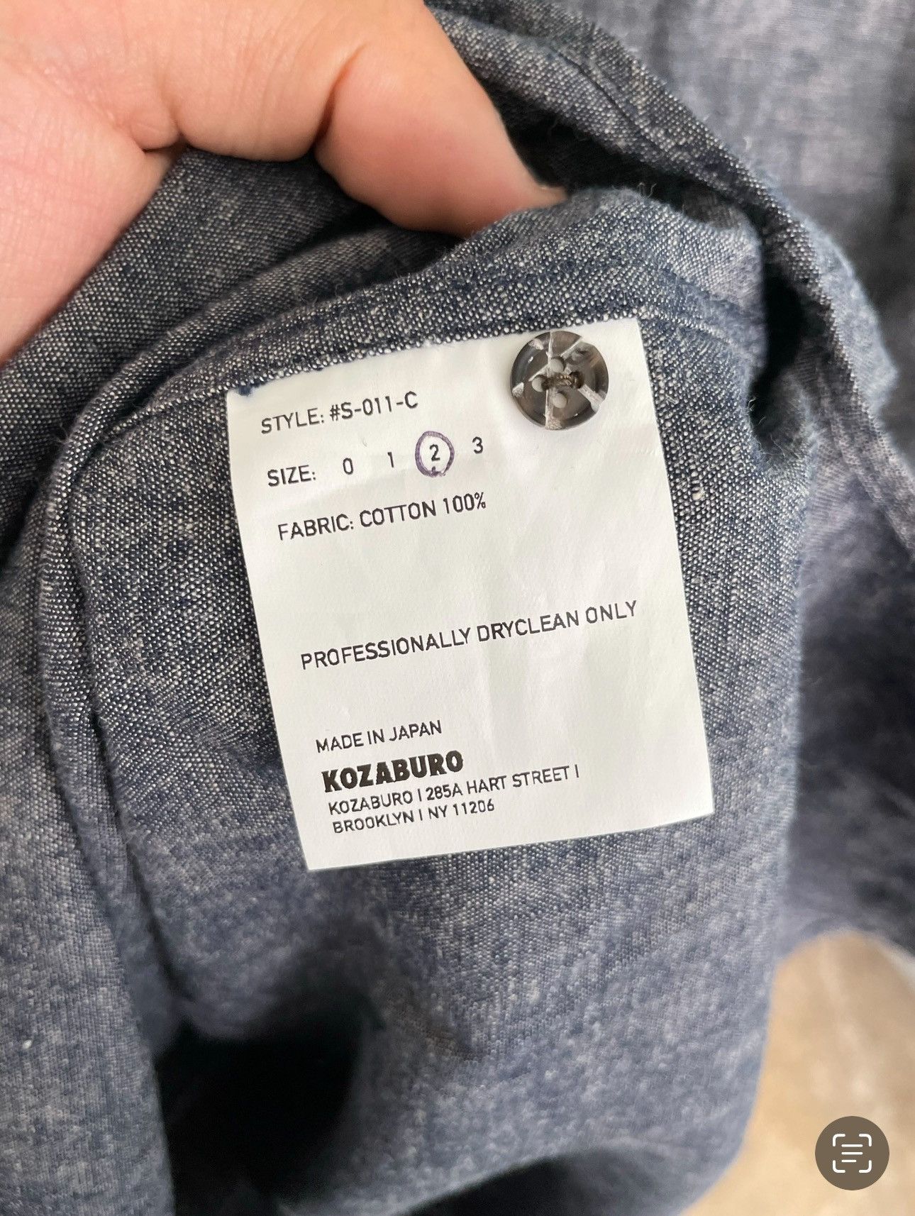 KOZABURO SS19 Indigo Tatsuki Shirt Size US M / EU 48-50 / 2 - 8 Thumbnail