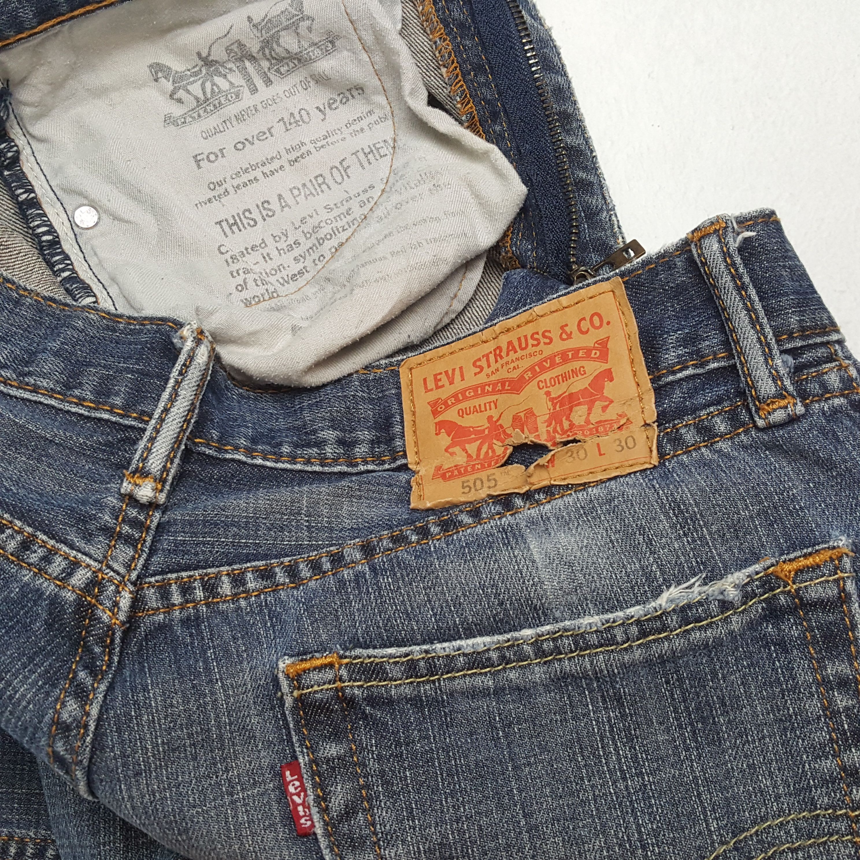 Levi's × Vintage LEVIS Distressed Jeans Streetwear Rock Punk Style Size US 30 / EU 46 - 14 Thumbnail