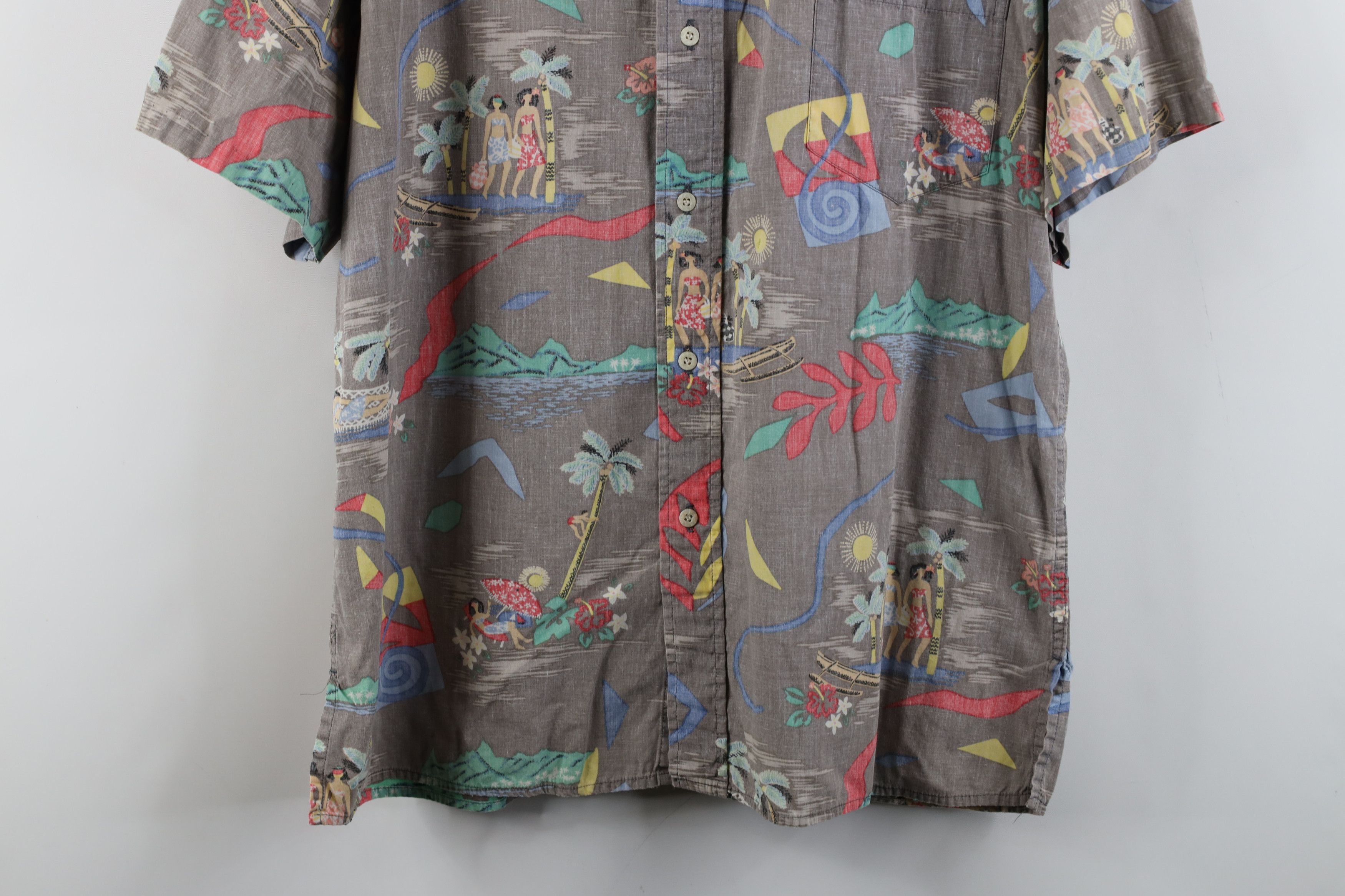 Reyn Spooner × Vintage Vintage 90s Reyn Spooner Print Hawaiian Button Shirt USA Size US L / EU 52-54 / 3 - 3 Thumbnail