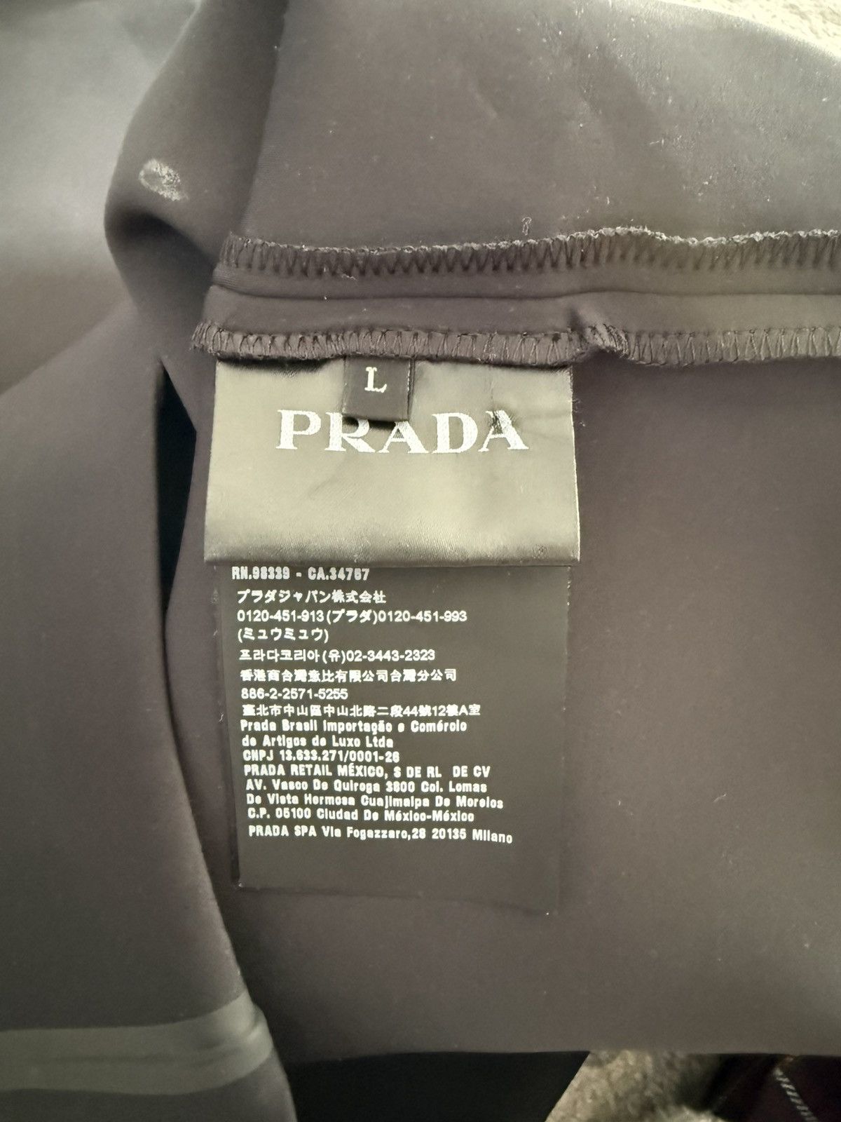 Prada Prada Crewneck Technical Jersey Sweatshirt Size US L / EU 52-54 / 3 - 3 Thumbnail
