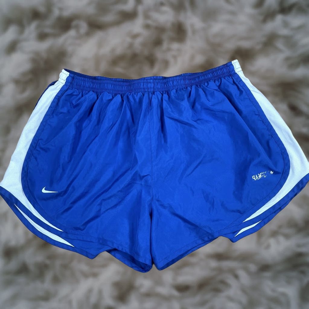 Nike Nike Womens XL Blue Dri-Fit Athletic Running Swimming Cross Training Shorts - Excellent Condition Size 40" / US 18 - 1 Thumbnail
