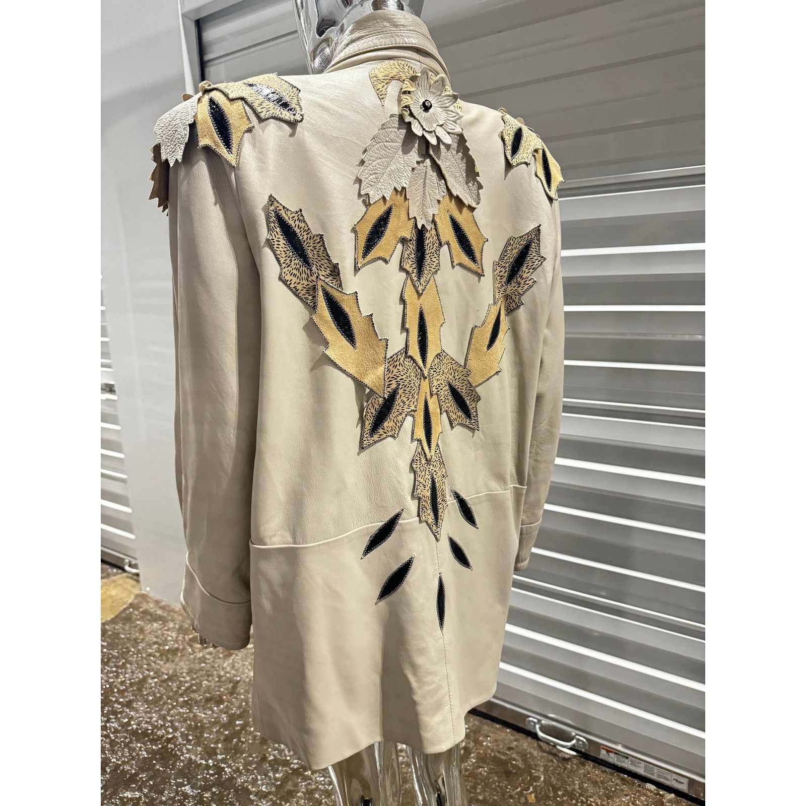 & Other Stories Rare Leather Patch work Coat Size XL / US 12-14 / IT 48-50 - 8 Thumbnail