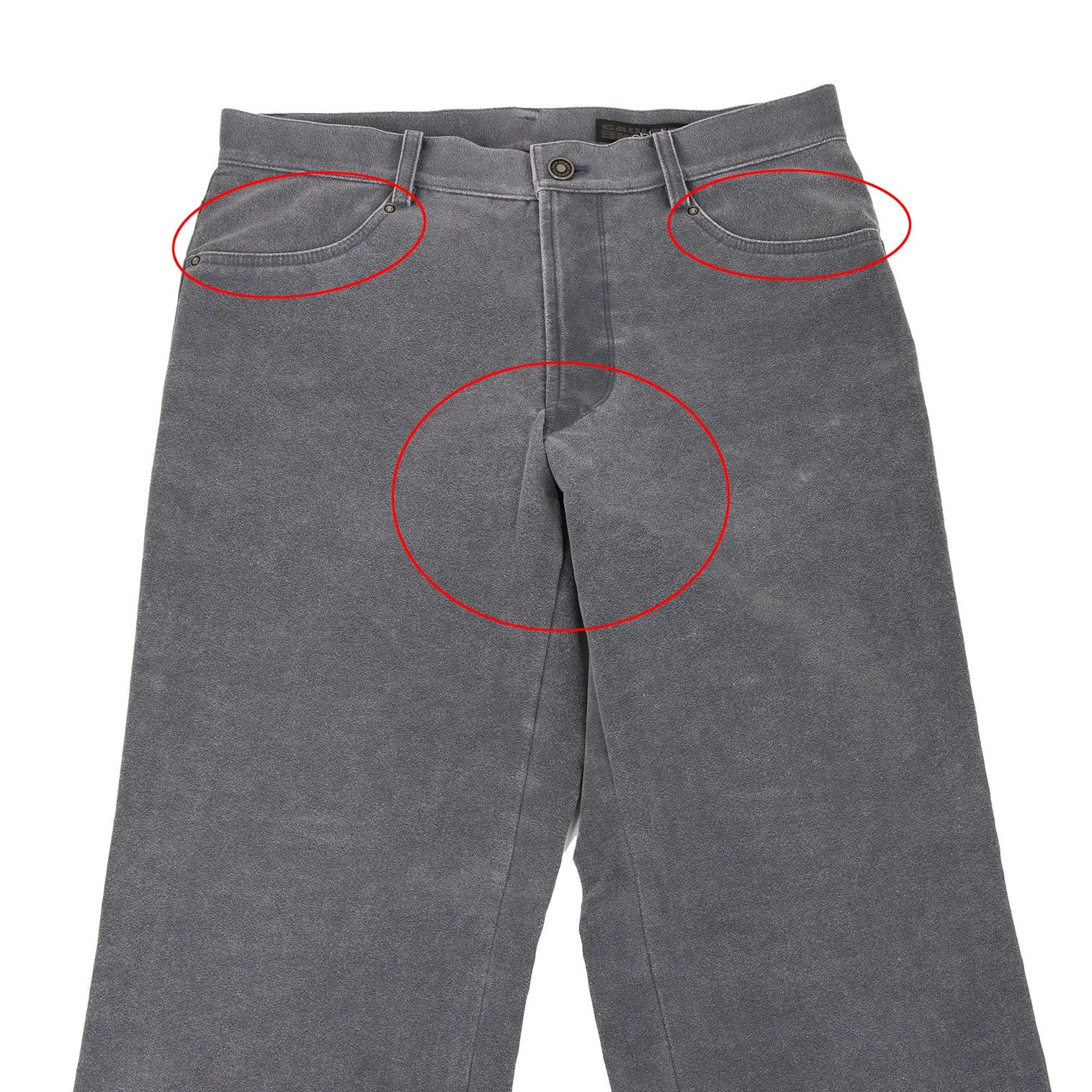 Jean Paul Gaultier Synthetic Suede Pants in Gray Size 52 Size US 36 / EU 52 - 2 Thumbnail