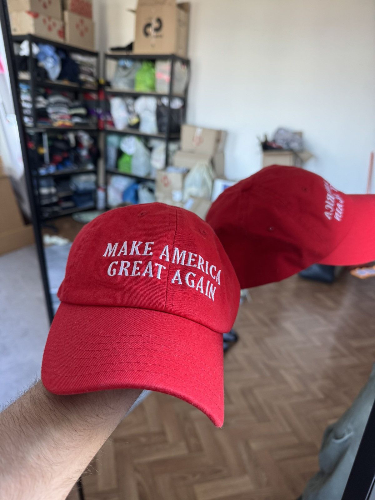 Donald Trump × Vintage Rare 00s red cap Make America Great Again Trump hat Size ONE SIZE - 2 Thumbnail