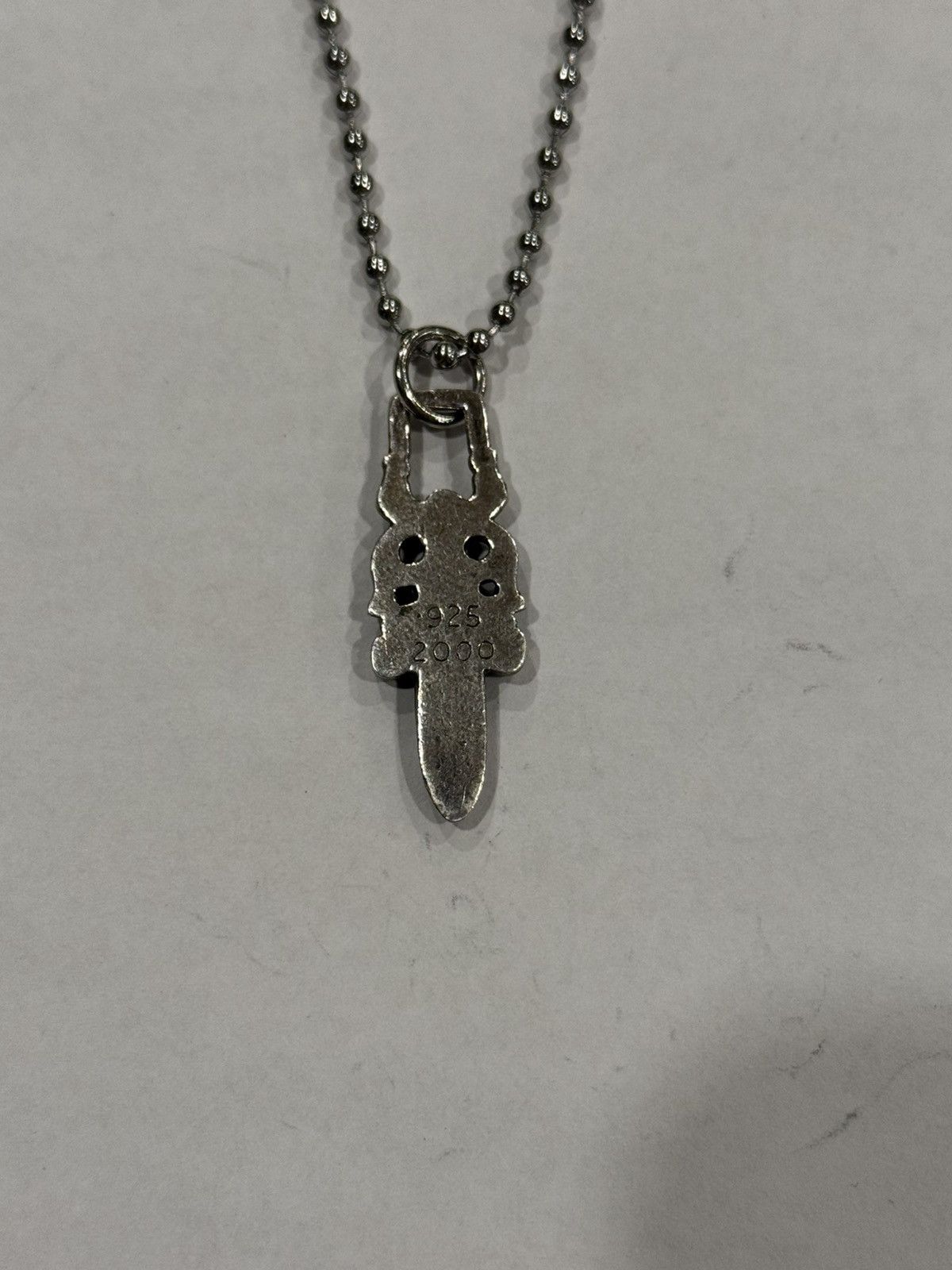 Chrome Hearts Chrome Hearts Dagger Pendant Ball Chain Necklace Silver .925 Size ONE SIZE - 7 Thumbnail