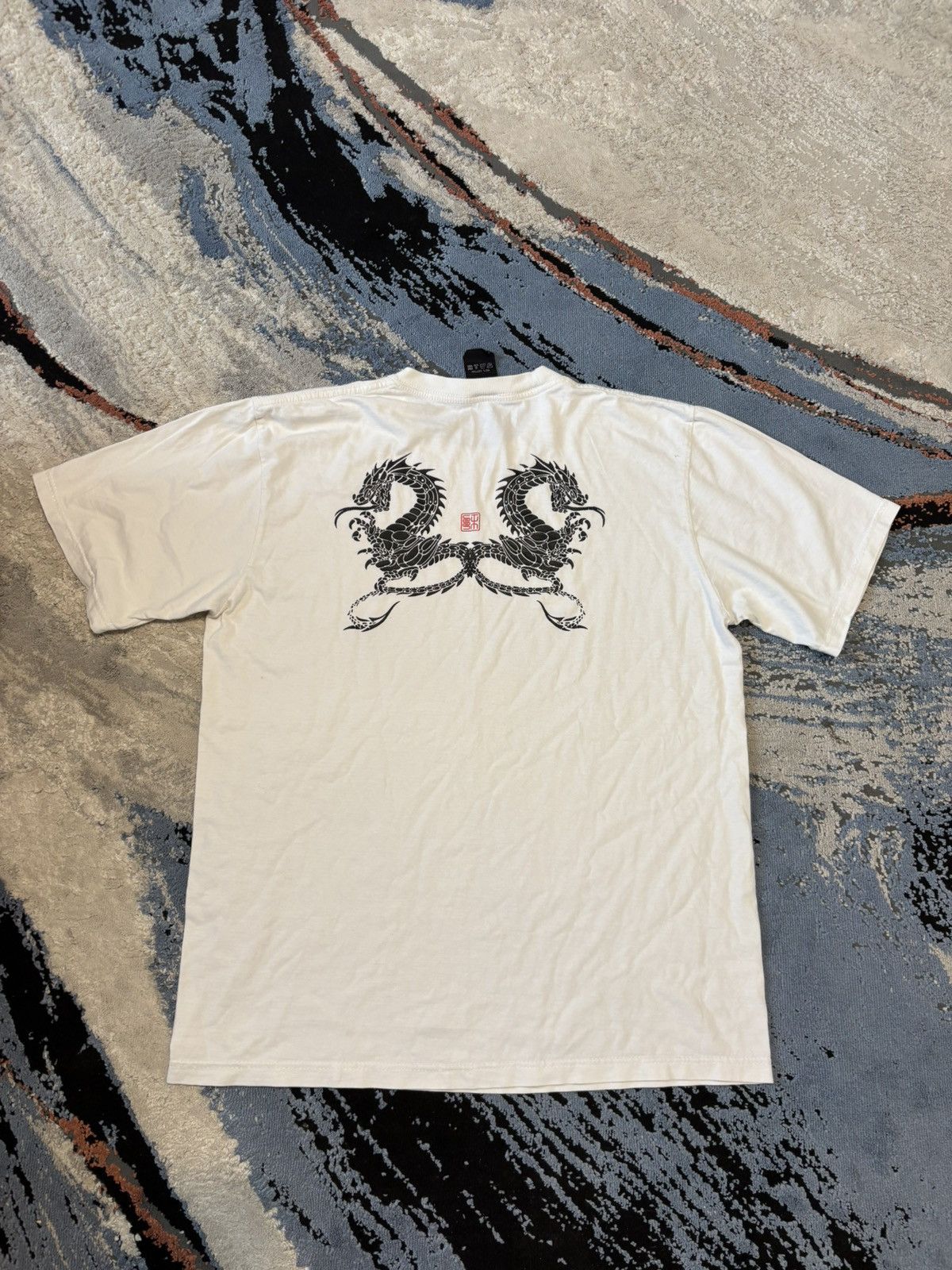 Stussy Stussy Outdoor white double dragons tshirt Size US M / EU 48-50 / 2 - 1 Thumbnail
