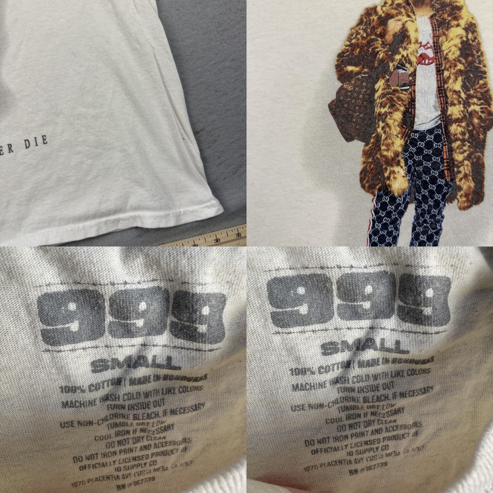 Vintage Juice WRLD Shirt Mens Small White Legends Never Die 999 Rap Graphic Tee Size US S / EU 44-46 / 1 - 8 Thumbnail