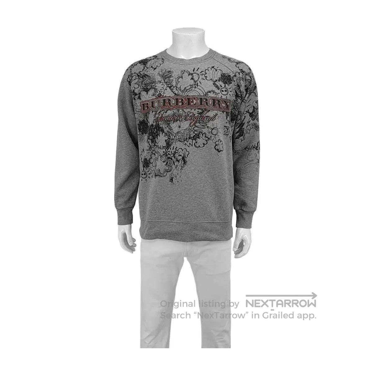 Burberry Burberry Men's Gray Graffiti Sweatshirt. Size US M / EU 48-50 / 2 - 1 Thumbnail