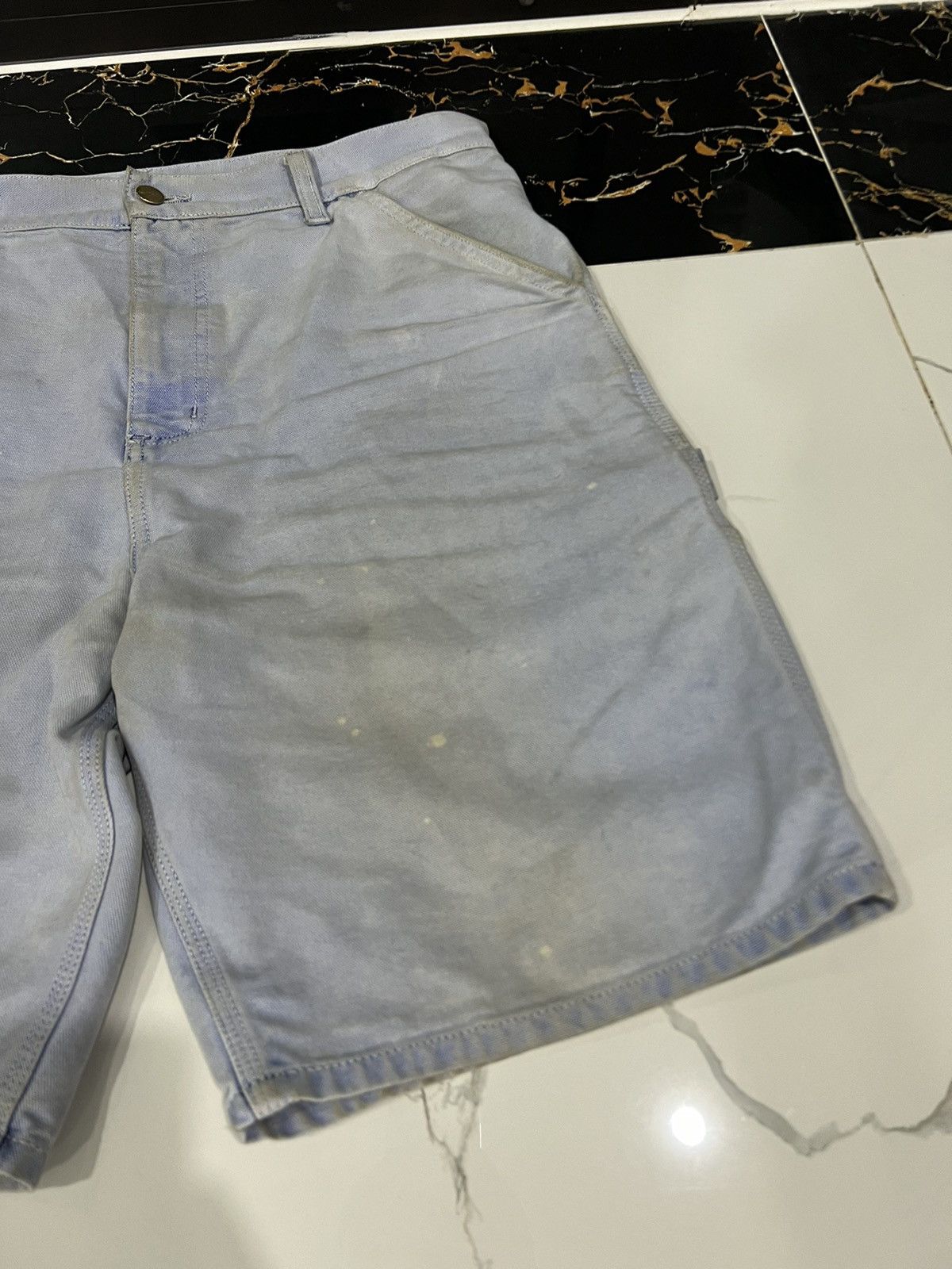 Carhartt × Vintage 90’s CARHARTT SINGLE KNEE SHORTS DISTRESSED SHORTS Y2K Size US 34 / EU 50 - 3 Thumbnail