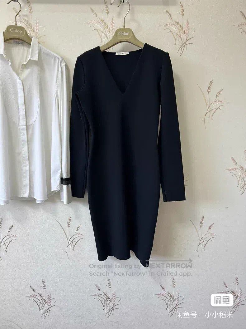 The Row The Row Black Dress Size S / US 4 / IT 40 - 2 Thumbnail