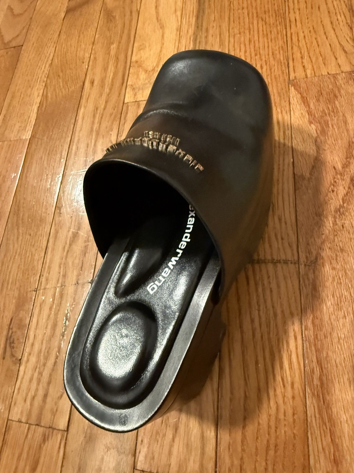 Alexander Wang ALEXANDER WANG Zoe 85 Mm Leather Platform Clog In Black Size US 6 / IT 36 - 1 Thumbnail