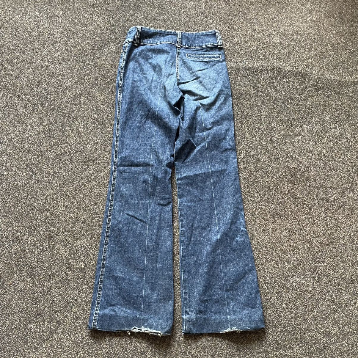 Vintage Vintage Y2K Baggy Flared Jeans Distressed Thrashed Grunge 33 Size 33" - 3 Thumbnail