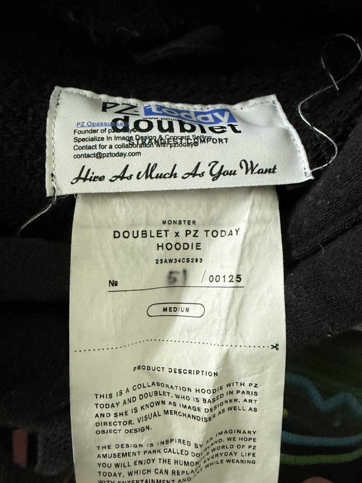 Doublet Doublet x PZ Today Doubland Japan Hoodie Size US M / EU 48-50 / 2 - 3 Thumbnail