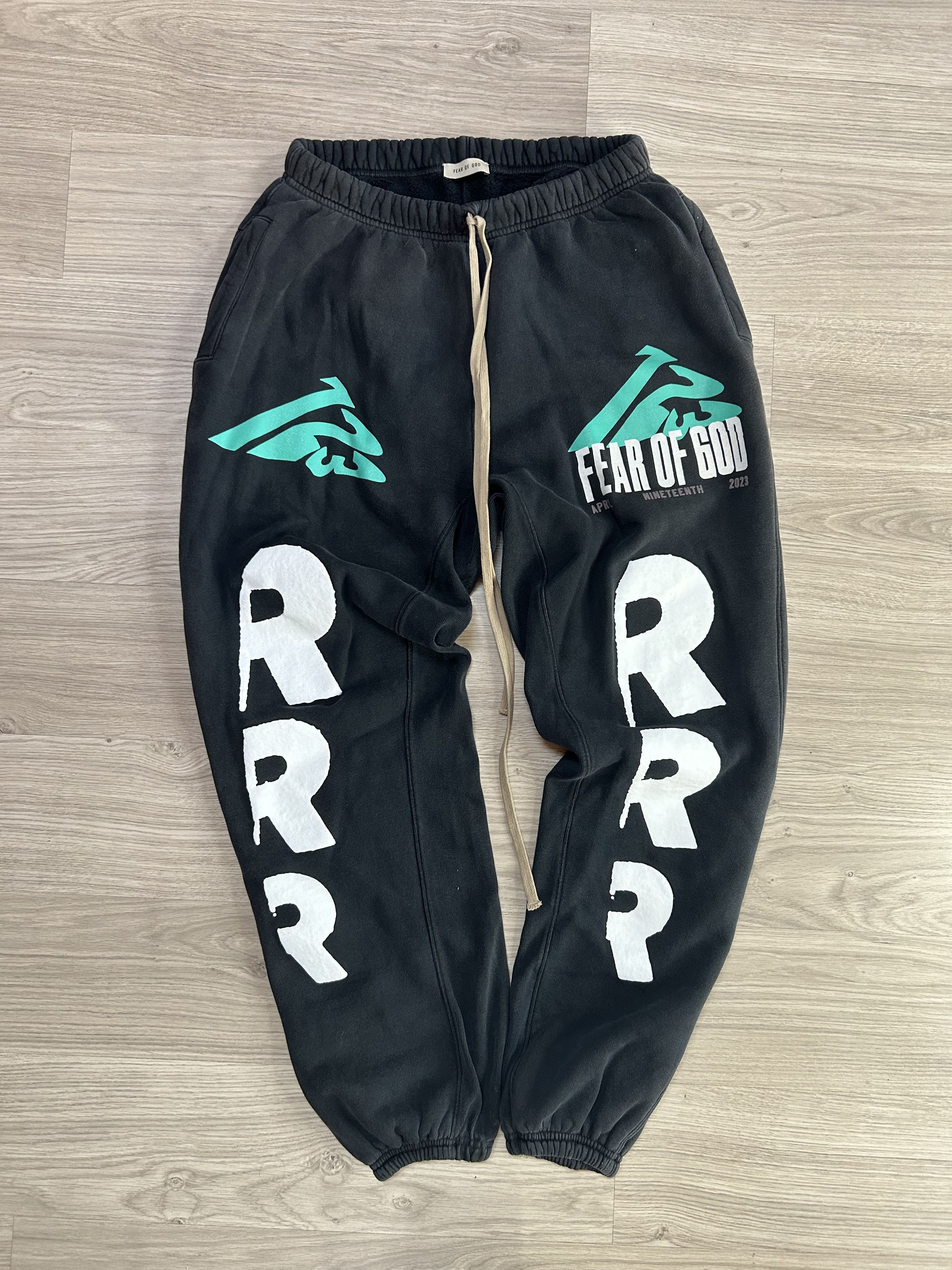 image of Fear Of God X Rrr123 At The Mountain Sweatpants in Vintage Black, Men's (Size 34)