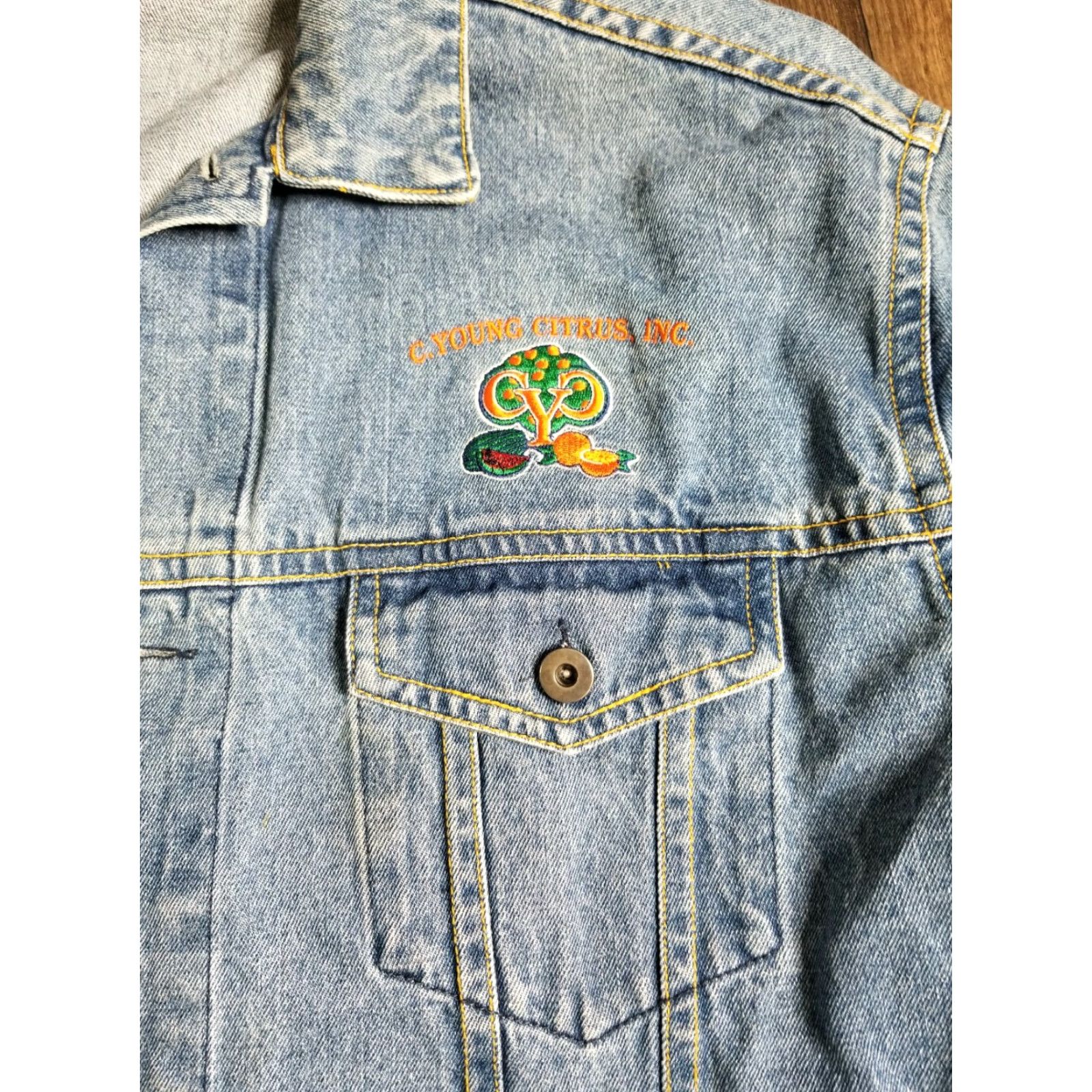 Vintage VINTAGE Hammette Sharp Denim Trucker Jacket Mens XL Blue 80s 90s Button Collar Cotton Mix Casual Jacket Size US XL / EU 56 / 4 - 3 Thumbnail