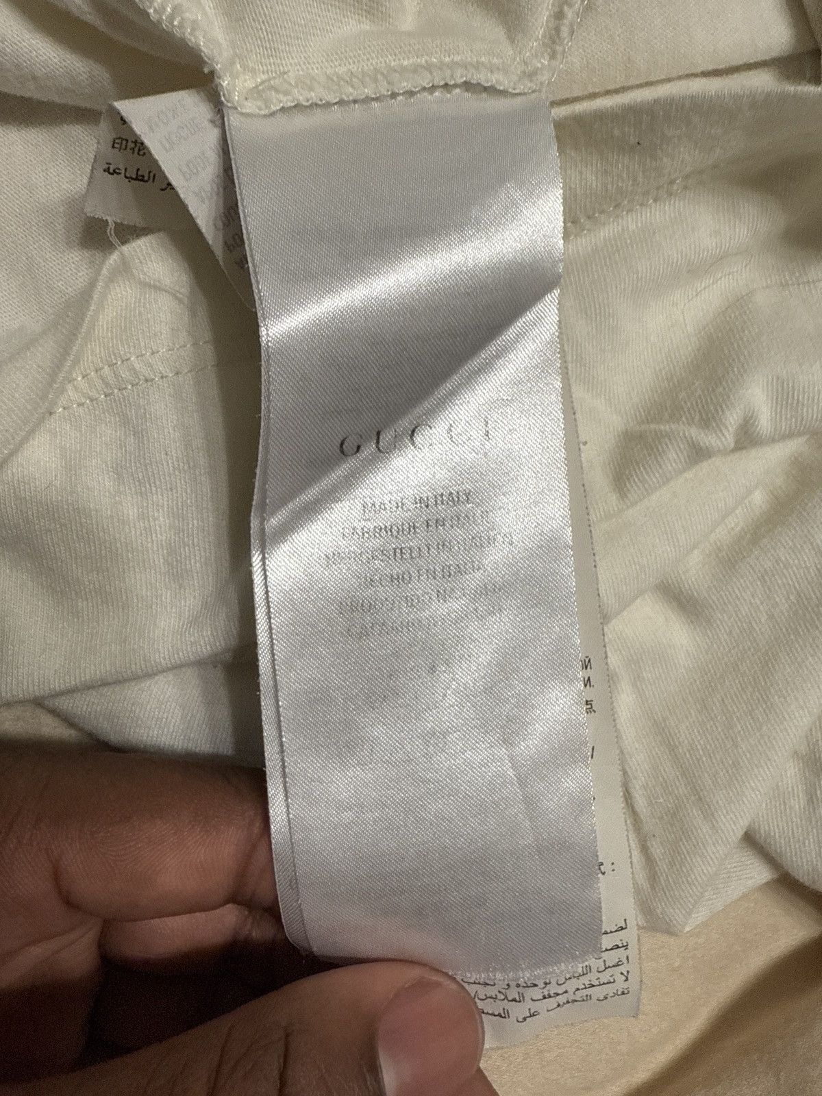 Gucci Gucci Cities Sequin Tiger Embellished Cream T-Shirt Size US L / EU 52-54 / 3 - 6 Thumbnail