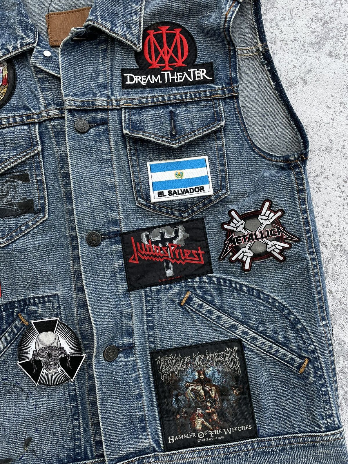 Band Tees × Gap × Vintage Vintage Custom Rock Band GAP Denim Vest Size US S / EU 44-46 / 1 - 4 Thumbnail