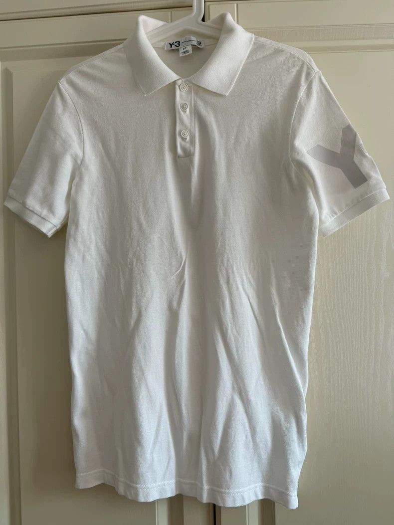 Y-3 Y-3 Yohji Yamamoto White Polo Shirt - dmc Size US S / EU 44-46 / 1 - 1 Thumbnail