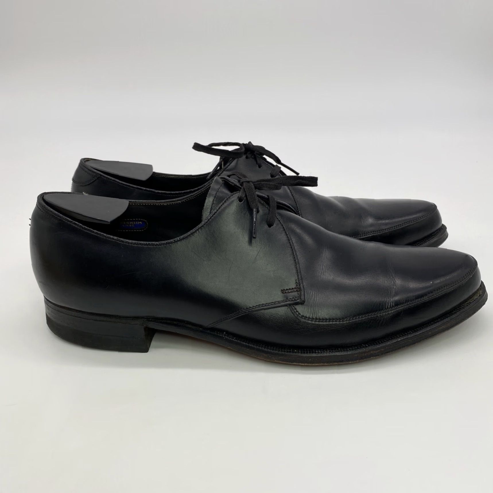Florsheim VTG Florsheim “The Plateau” 1960s Derby Black Velvet Calf 3-Eye Men’s Shoes 9Vintage Luxury Tailored Fit Mens Size US 9 / EU 42 - 3 Thumbnail