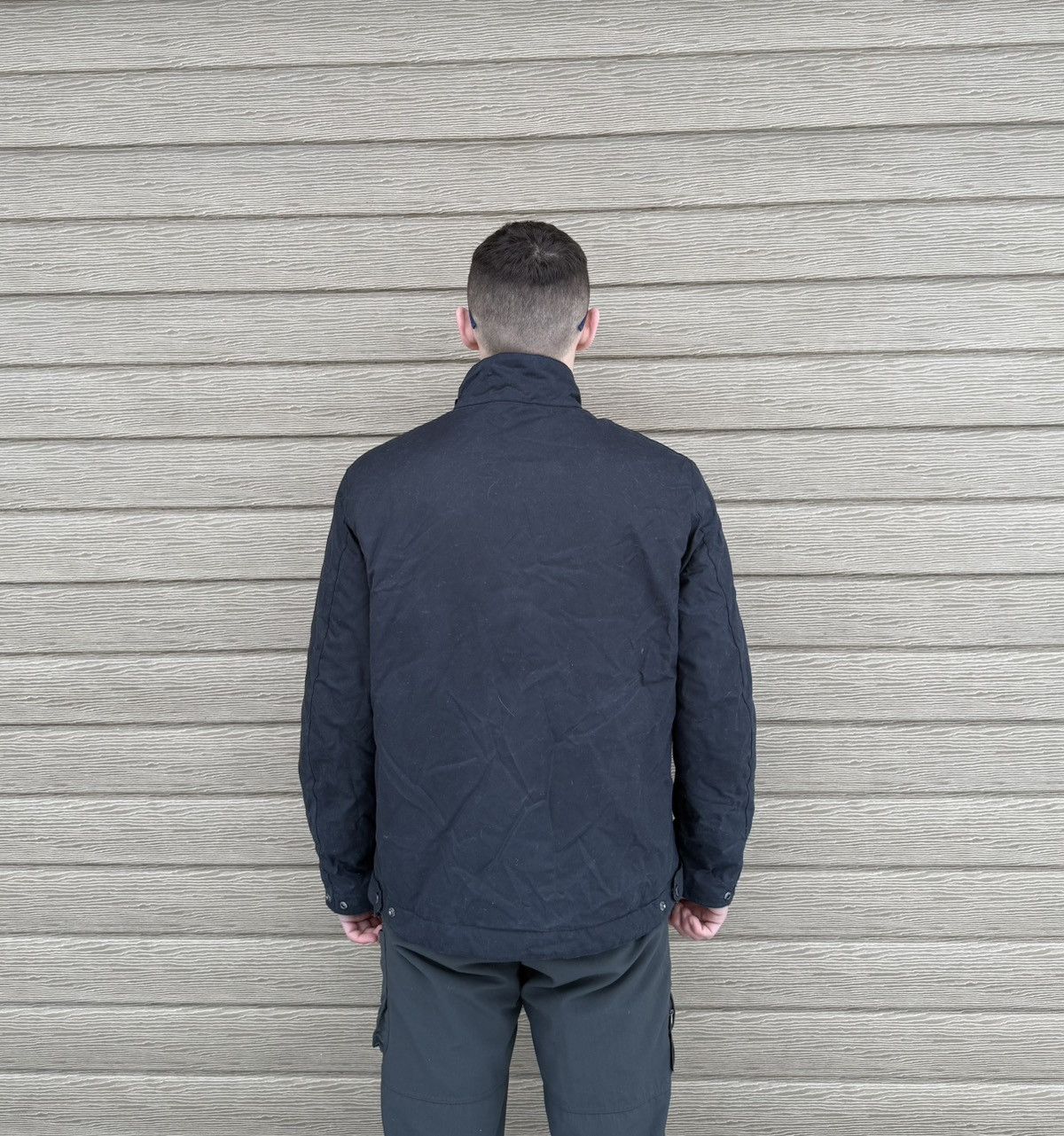 Barbour Barbour Barnby Wax Jacket Men M Black Waxed Cotton Coat Logo Size US M / EU 48-50 / 2 - 2 Thumbnail