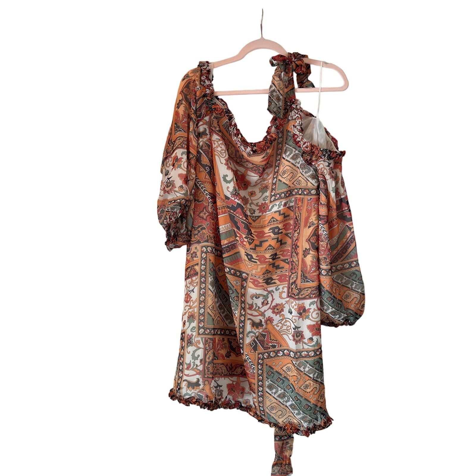 One Teaspoon One Teaspoon Bazar Paisley One Shoulder Mini Dress, NwT, XS Size XS / US 0-2 / IT 36-38 - 9 Thumbnail