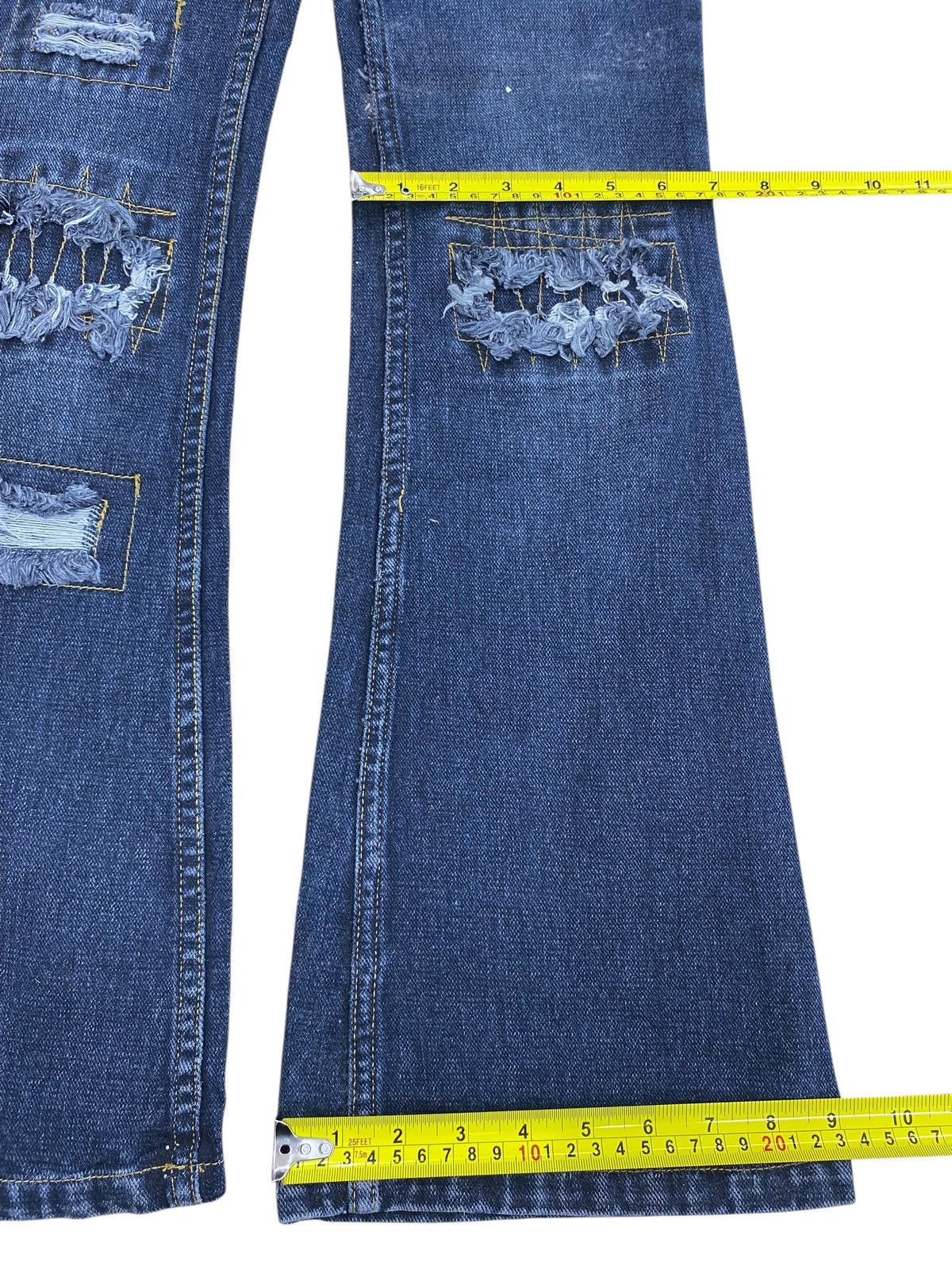 Other Japanese Brand Dark Wash Ripped Style Flare Jeans Size US 30 / EU 46 - 7 Thumbnail