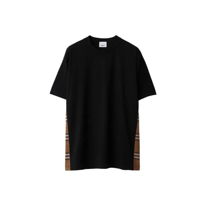 Burberry Black Plaid Short Sleeve T-Shirt 0079