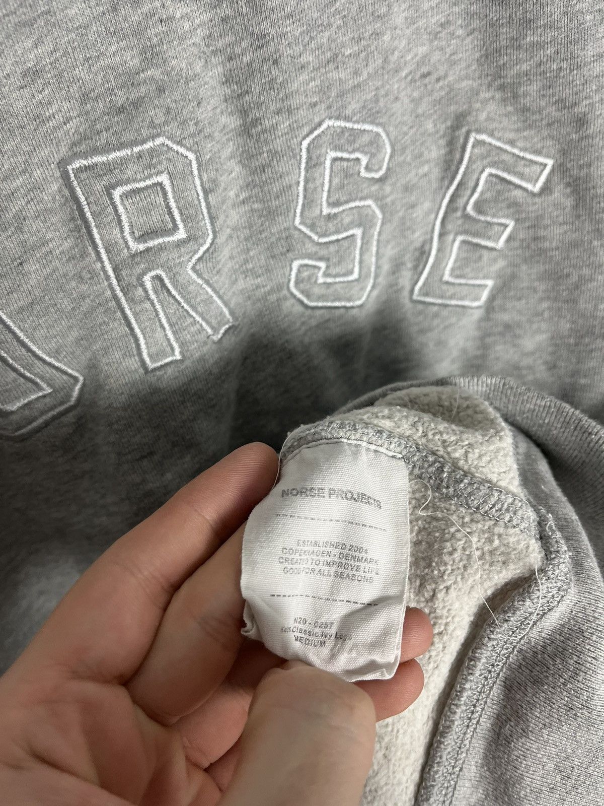 Norse projects crewneck logo sweatshirt