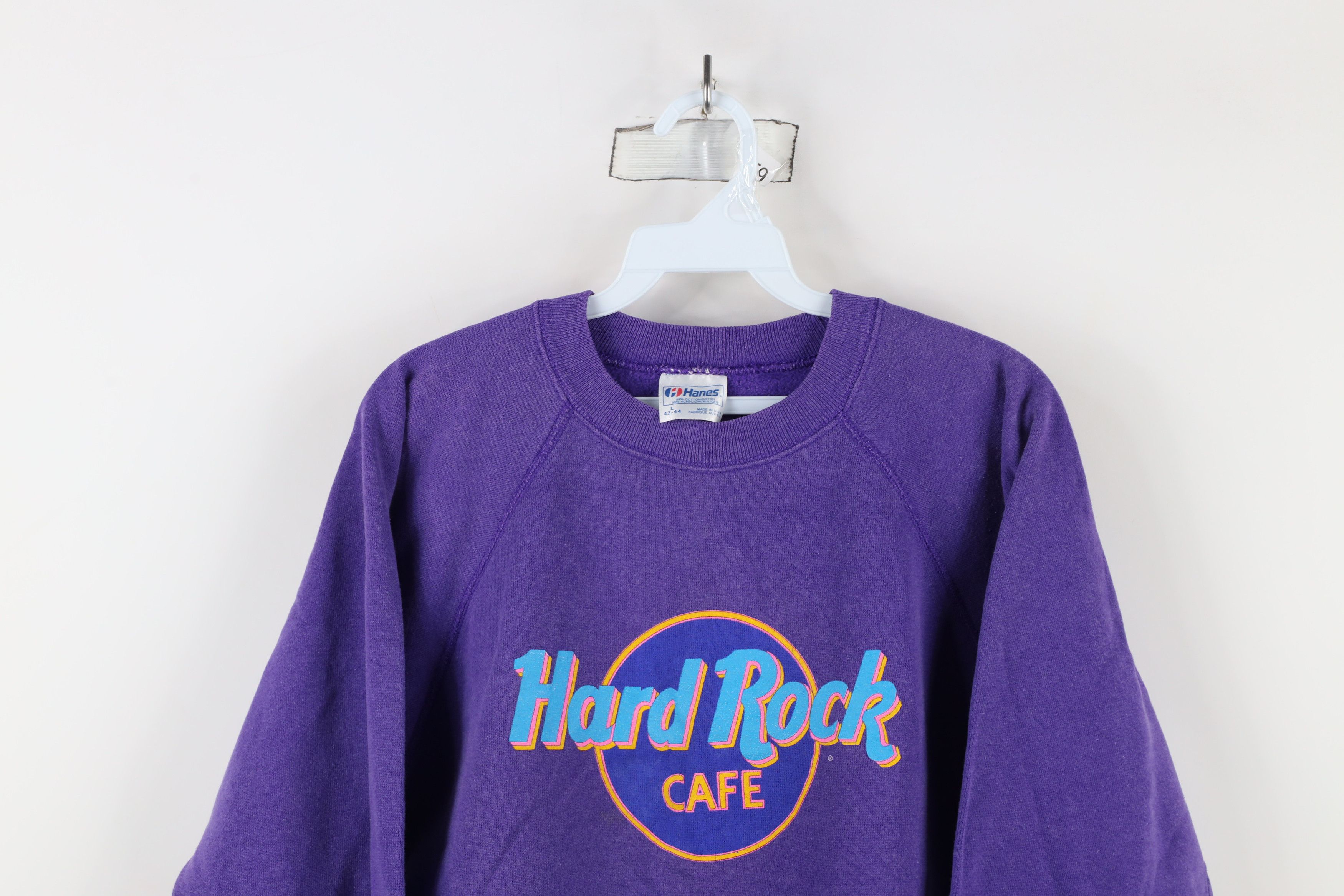 Hard Rock Cafe × Vintage Vintage 90s Hard Rock Cafe Spell Out Chicago Sweatshirt USA Size L / US 10 / IT 46 - 2 Thumbnail