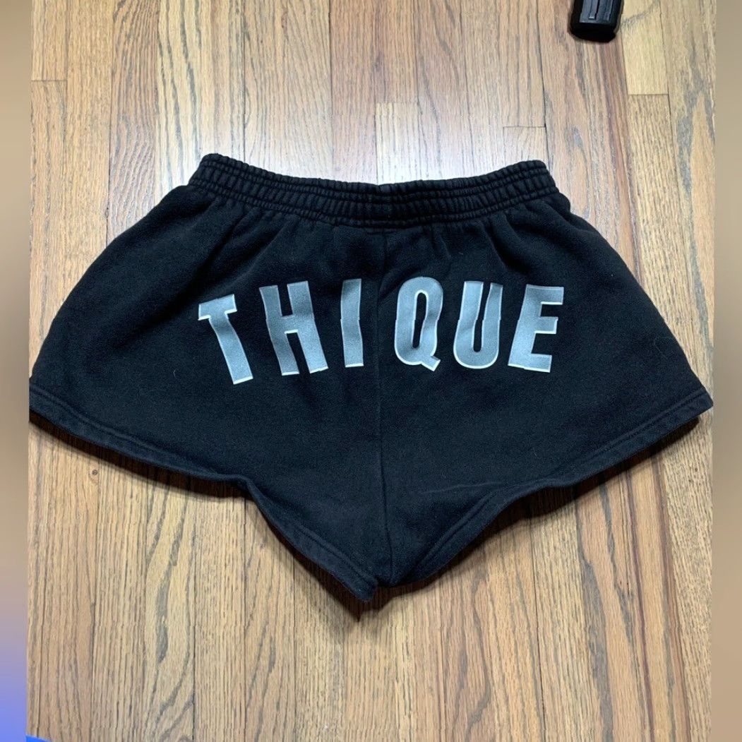 Vintage Beyoncé THIQUE Black Bermuda Shorts Women M Medium Official Renaissance World Tour Black Shorts Womens M Size 32" / US 10 / IT 46 - 5 Thumbnail