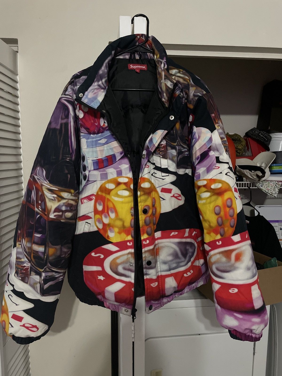 Supreme casino down jacket clearance