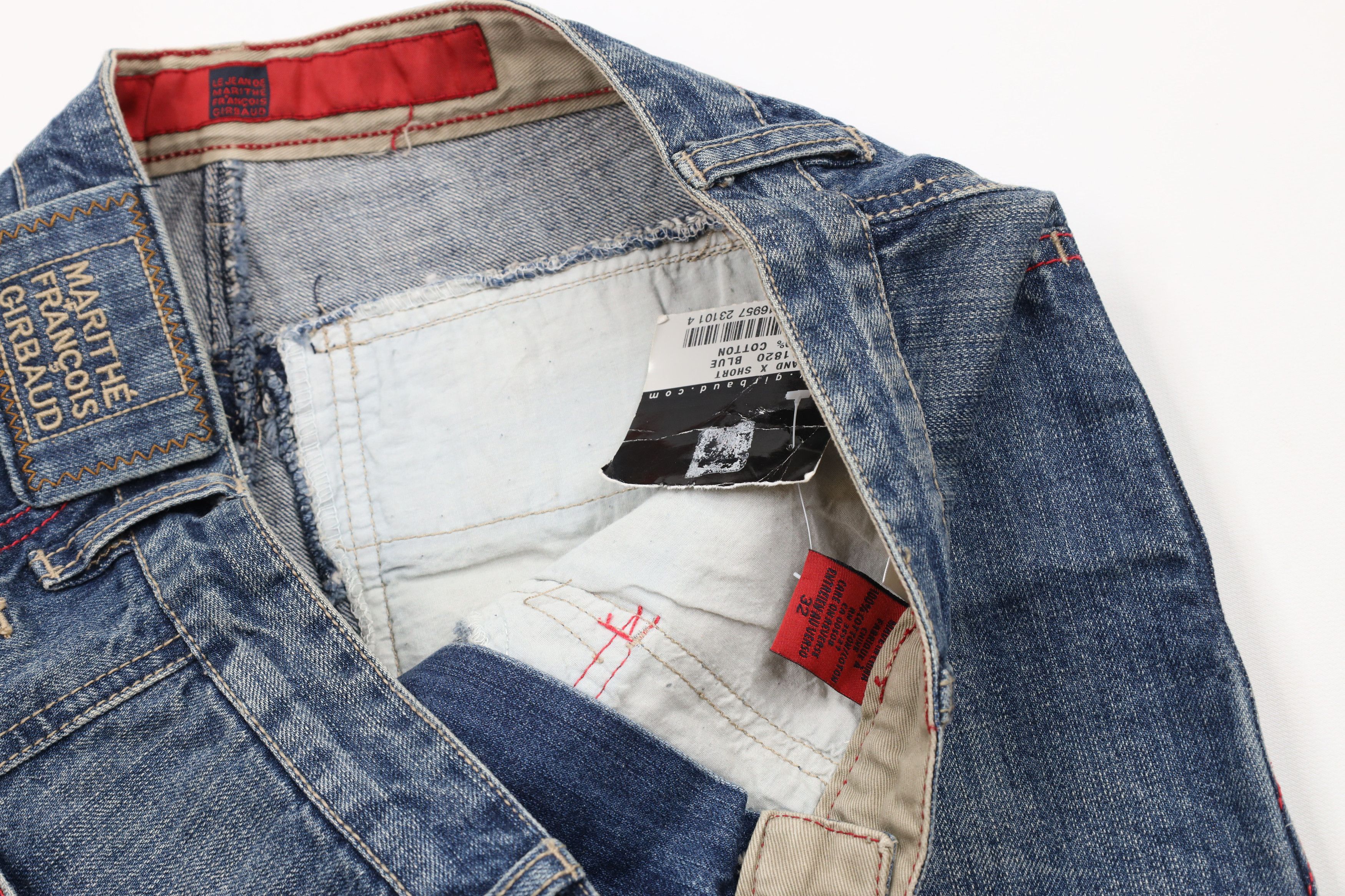 Marithe + Francois Girbaud × Vintage NOS Vintage 90s Marithe Francois Girbaud Denim Shorts Blue Size US 32 / EU 48 - 6 Thumbnail