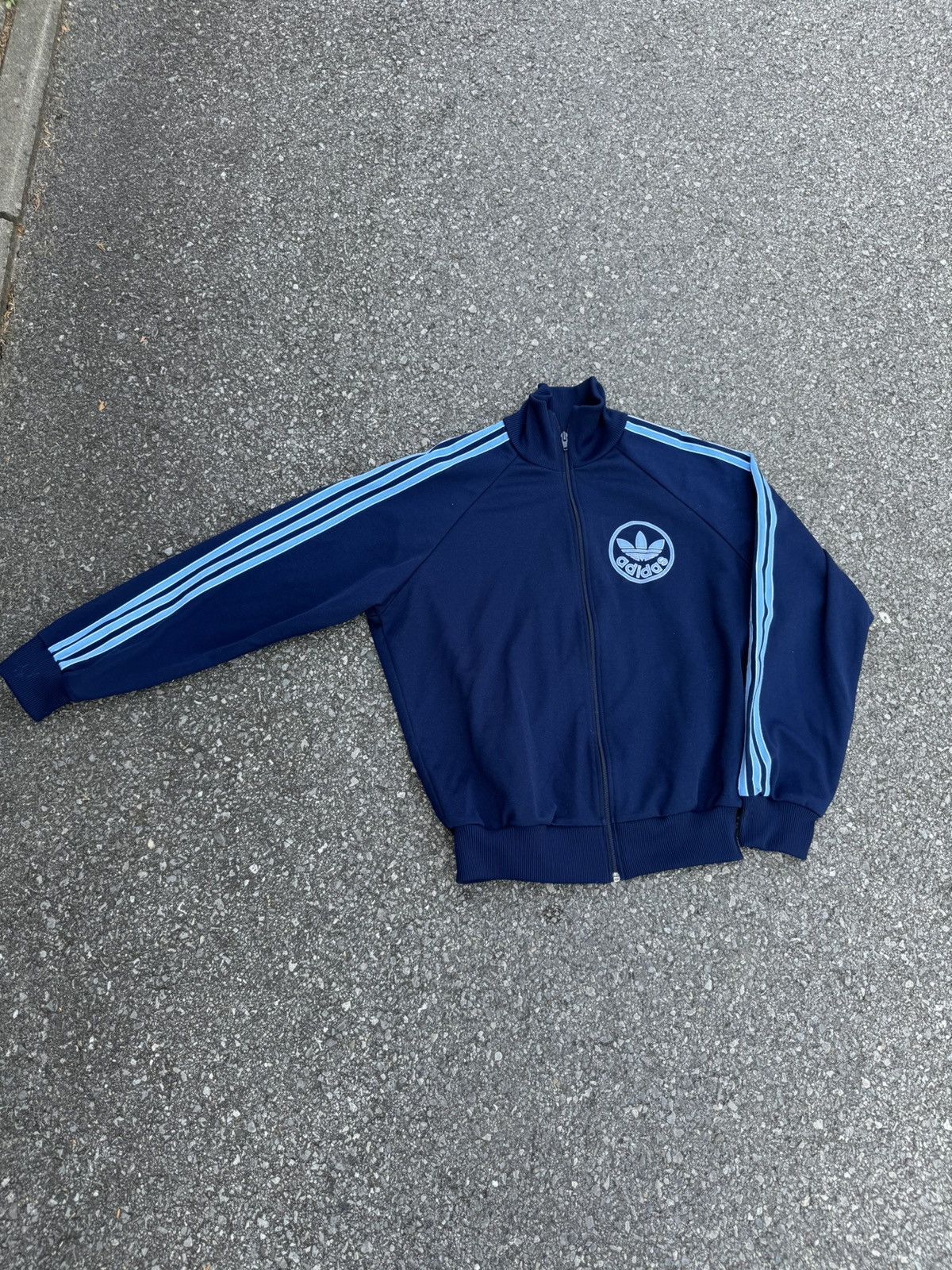 Adidas × Vintage Adidas 90s zip track logo vintage 3 stripes rap skate boxy Size US M / EU 48-50 / 2 - 3 Thumbnail