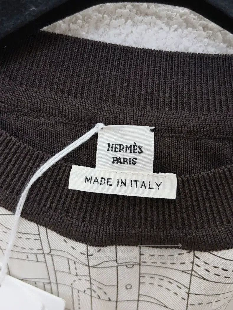 Hermes Hermes Mixed Color Wool and Silk Knit Short Sleeve Top Size XS / US 0-2 / IT 36-38 - 2 Thumbnail