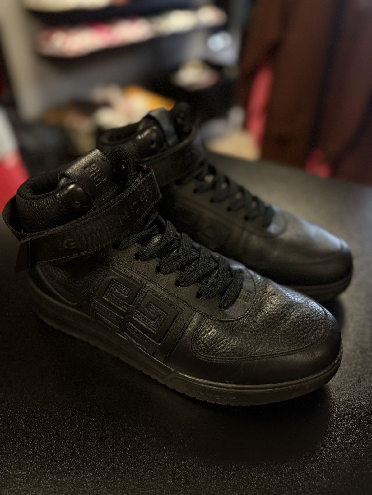 Versace Black Versace High Top Size 41EU/8US Black Leather 🧼 Size US 8 / EU 41 - 3 Thumbnail