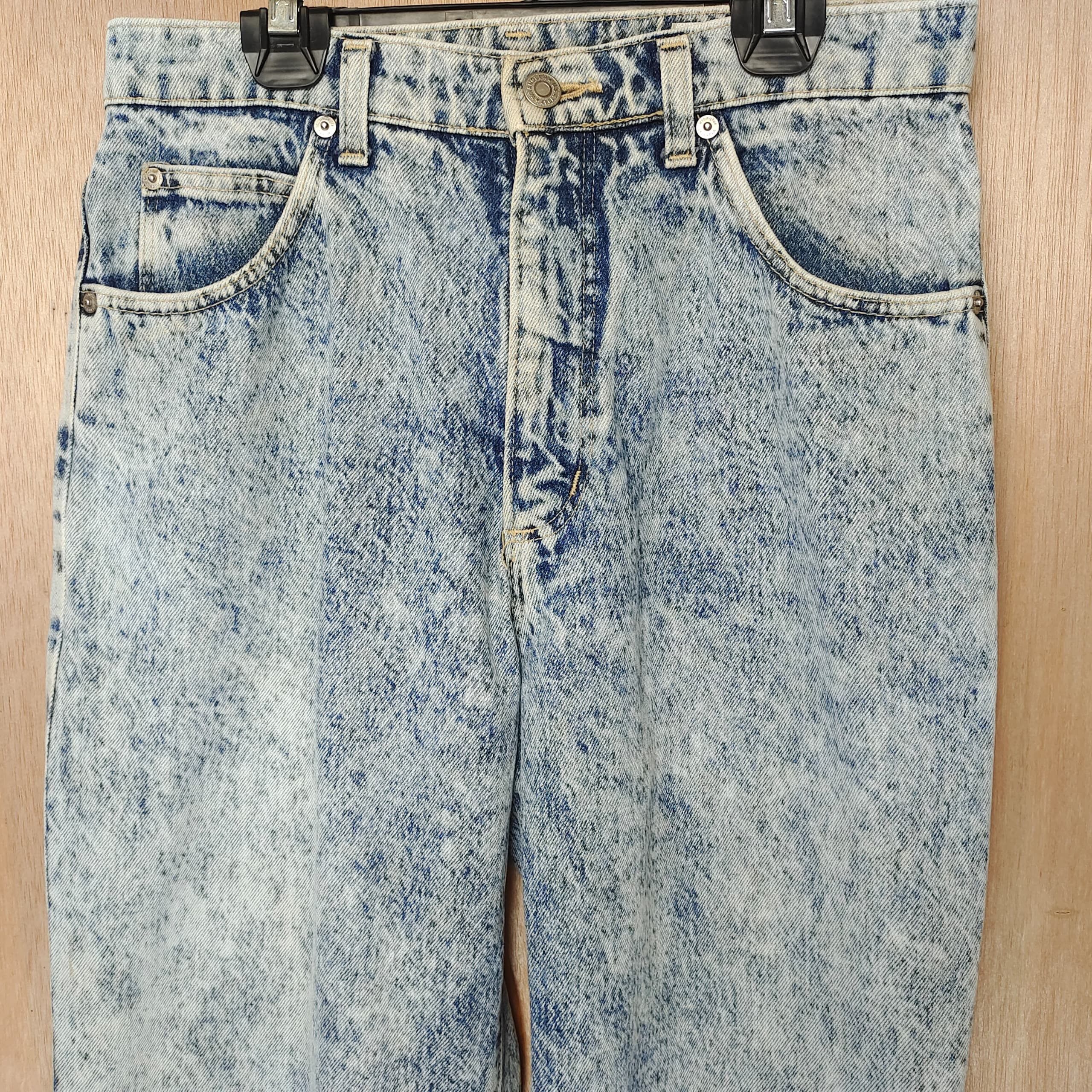 Isabel Marant × Issey Miyake × Wrangler VINTAGE FADED WRANGLER BLUE DENIM ACID WASH SKINNY JEANS Size US 30 / EU 46 - 3 Thumbnail